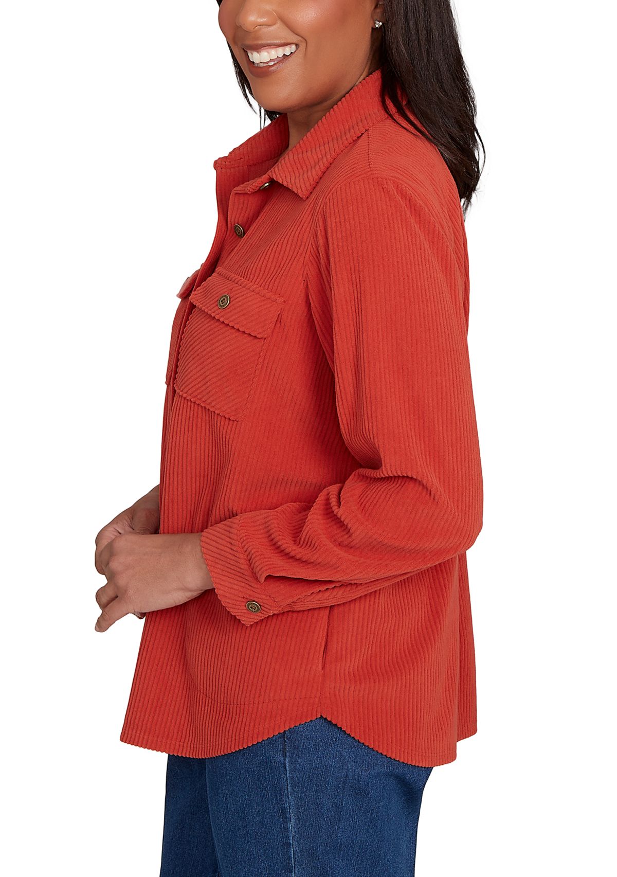 Petite Sunset Canyon Plush Rib Big Shirt