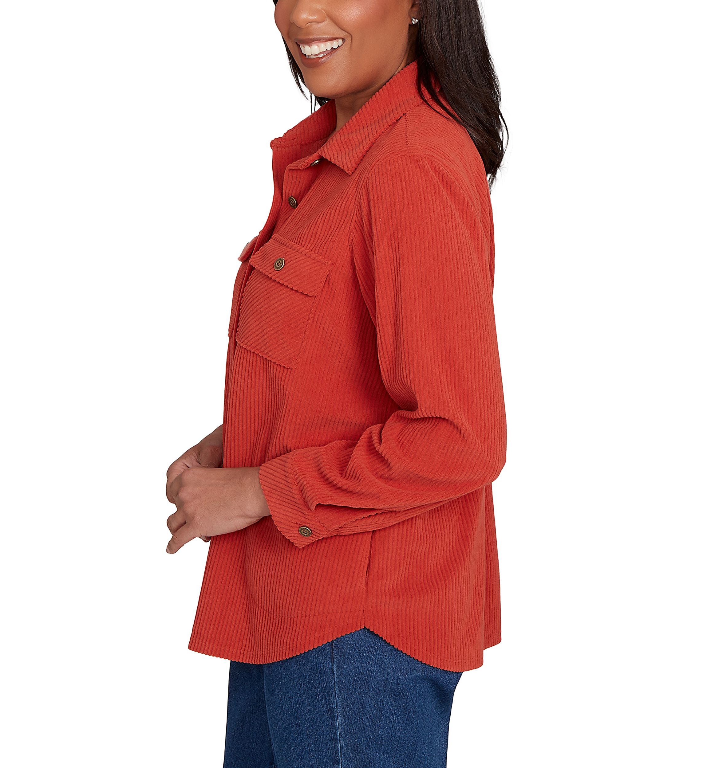 Petite Sunset Canyon Plush Rib Big Shirt