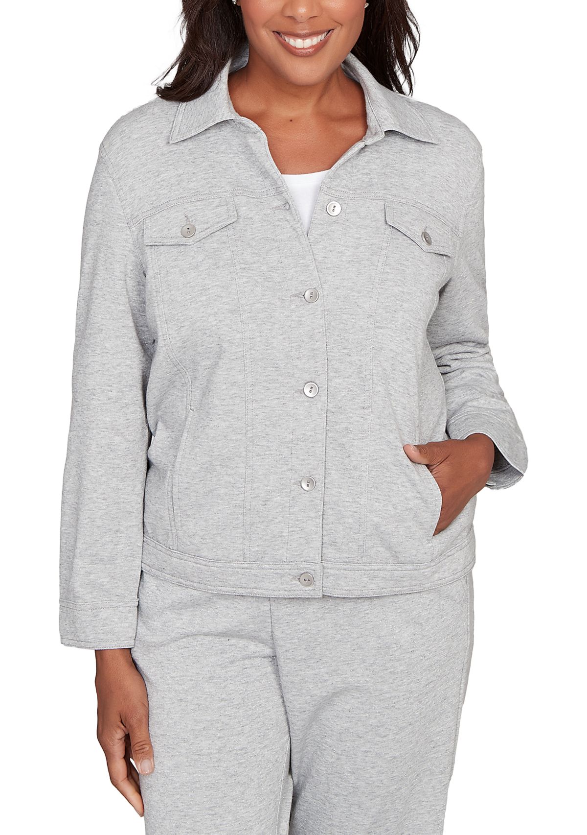 Womens Casual Vibe Shimmer Jacket