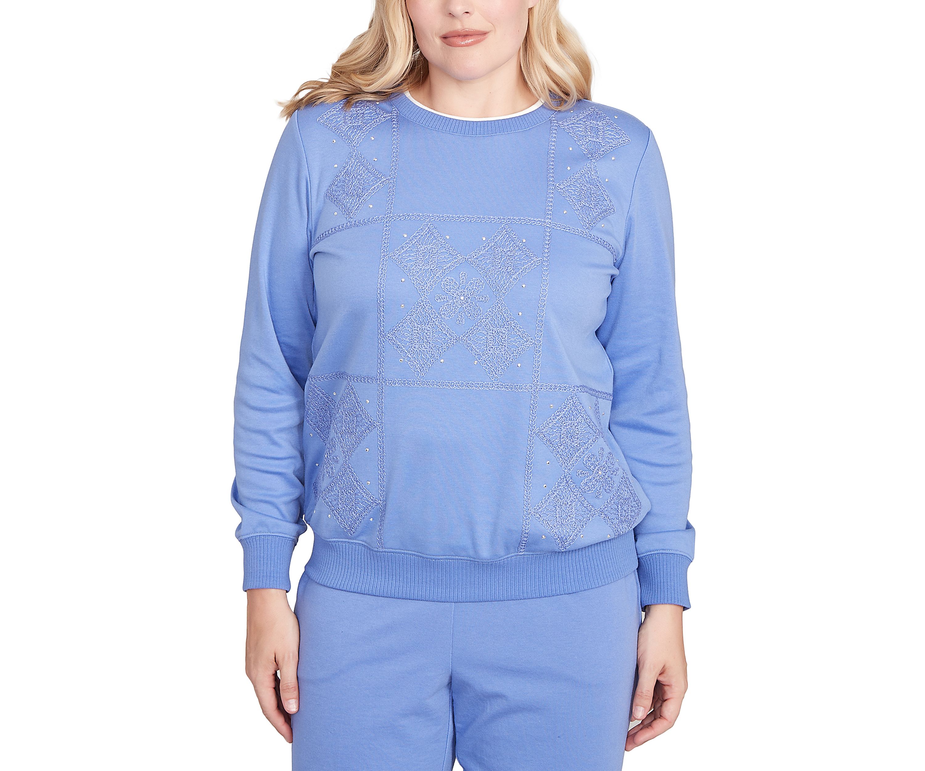 Womens Casual Vibe Soutache Patchwork Top