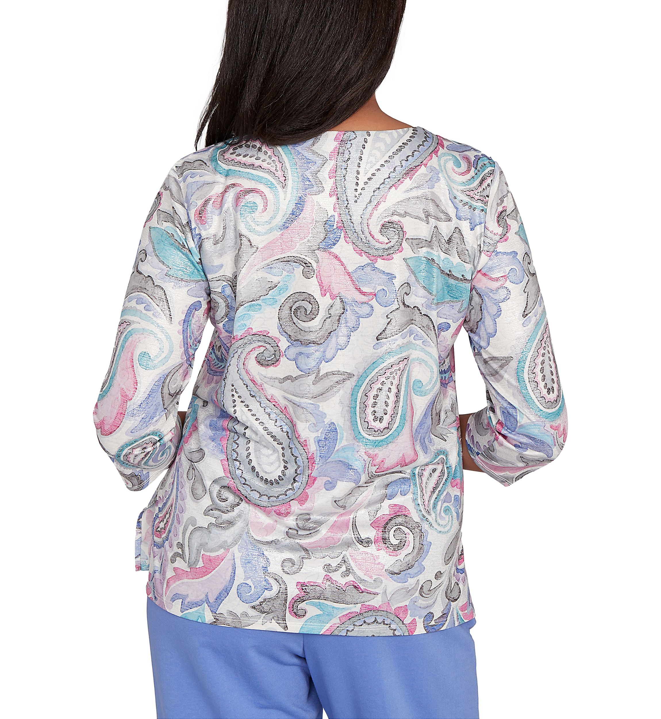 Womens Casual Vibe Paisley Top 