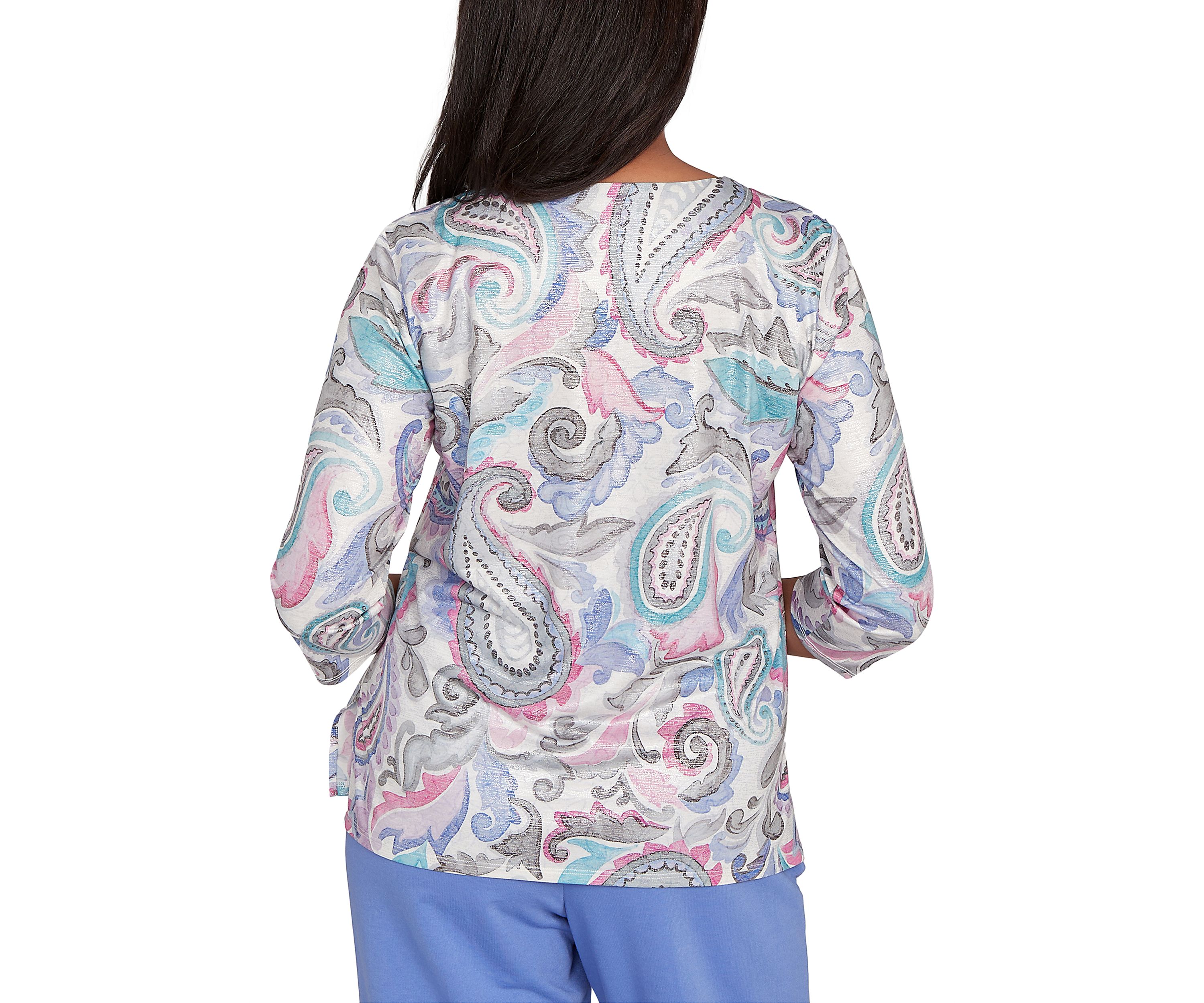 Womens Casual Vibe Paisley Top 