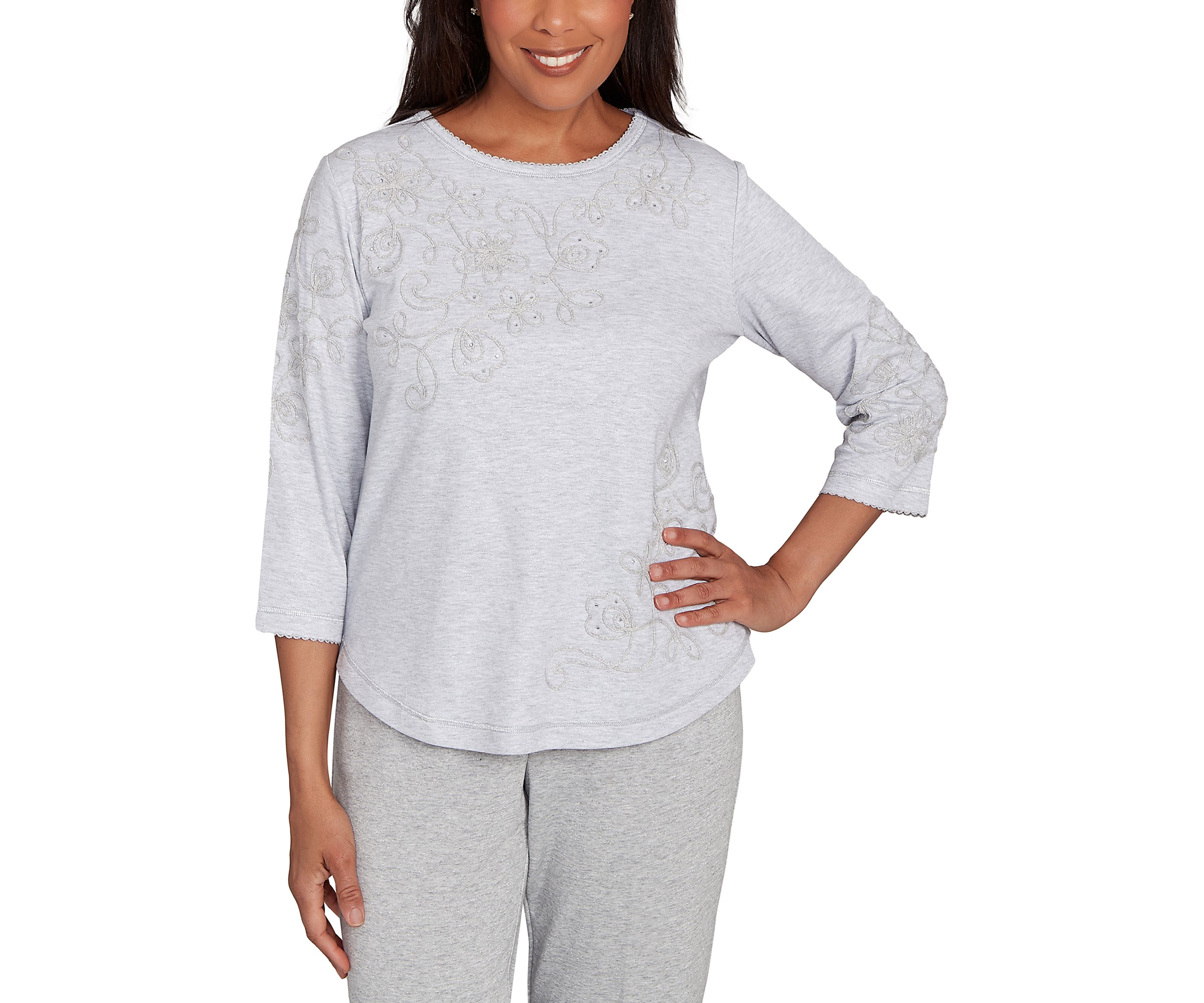 Womens Casual Vibe Asymmetric Soutache Floral Tp[