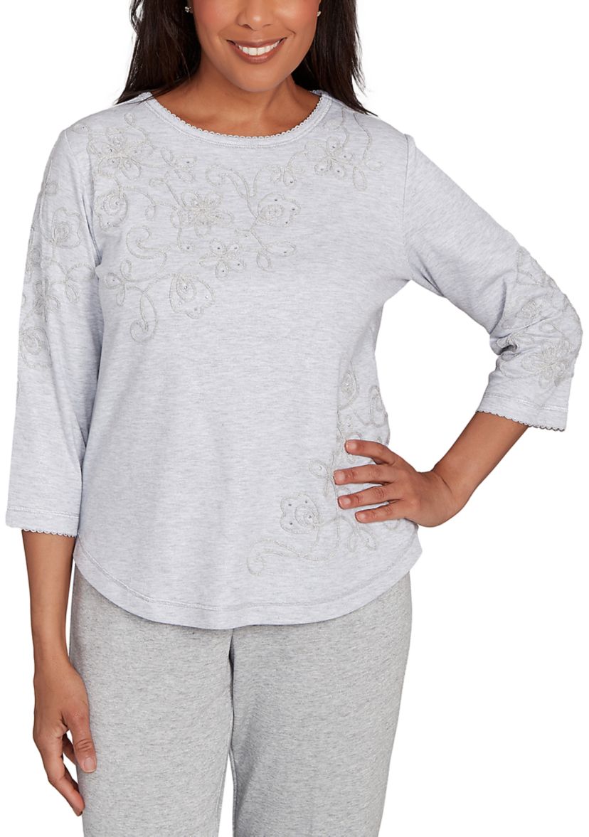 Womens Casual Vibe Asymmetric Soutache Floral Tp[