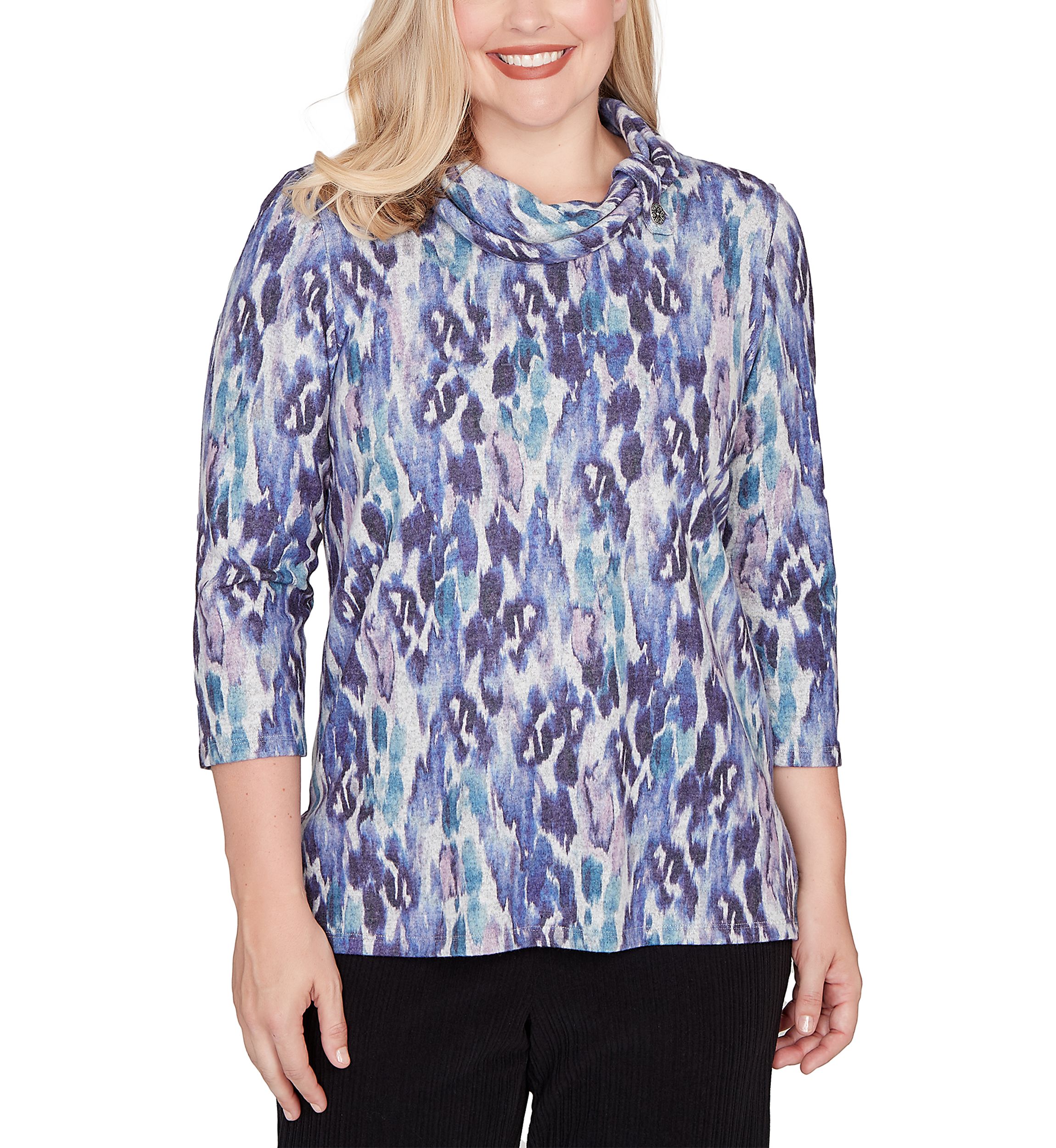 Womens Casual Vibe Animal Melange Shirt
