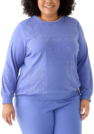  Plus Size Casual Vibe Soutache Patchwork Top