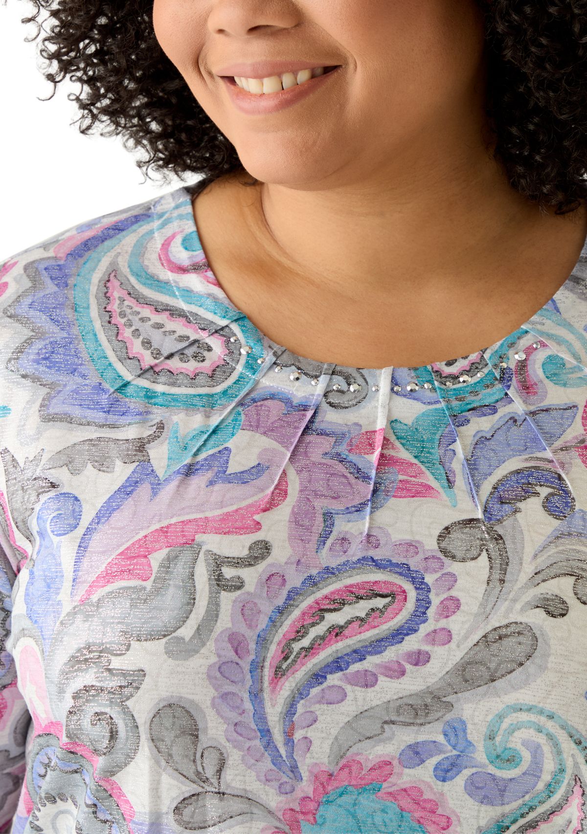   Plus Size Casual Vibe Paisley Top