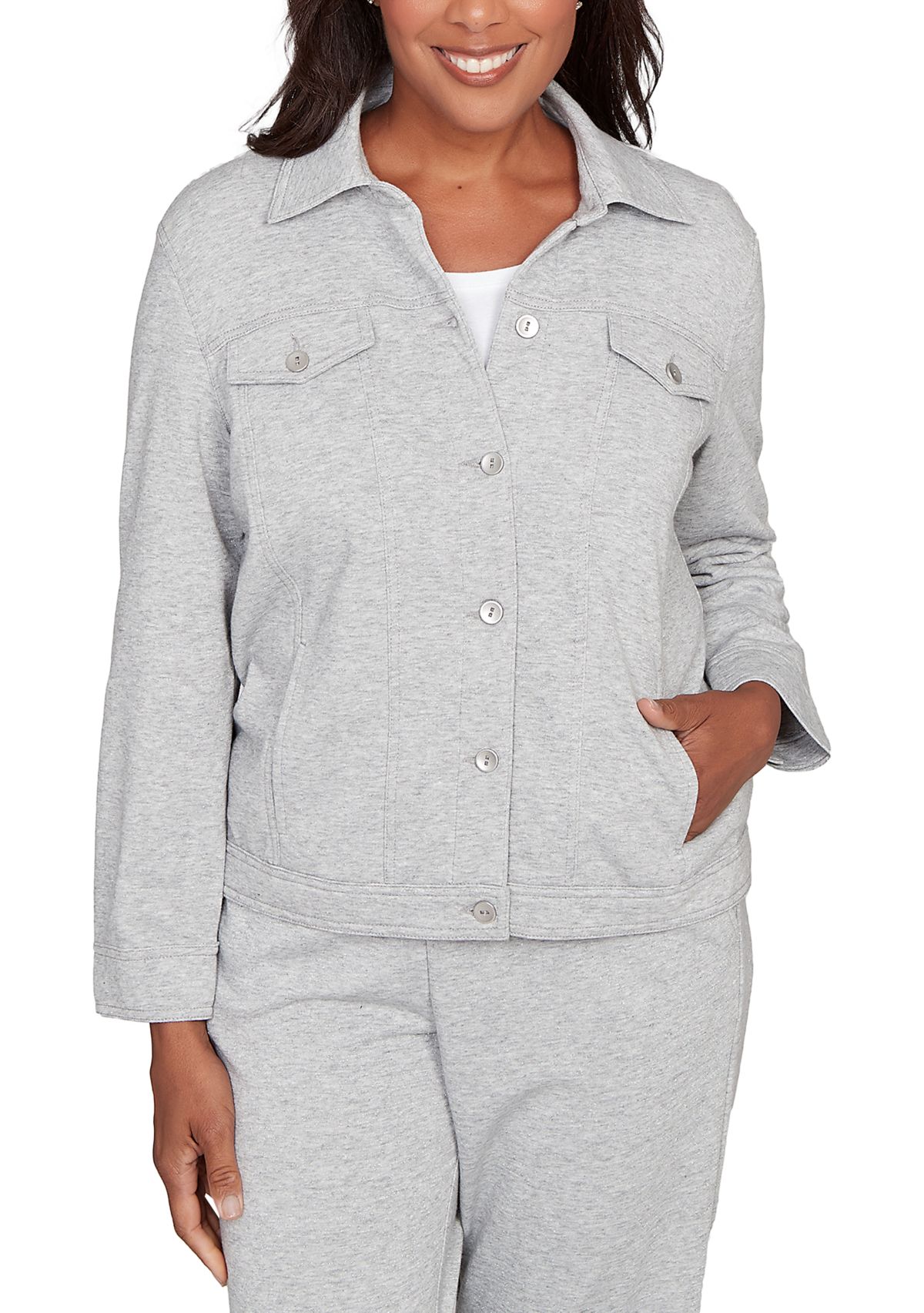 Petite Casual Vibe Shimmer Jacket