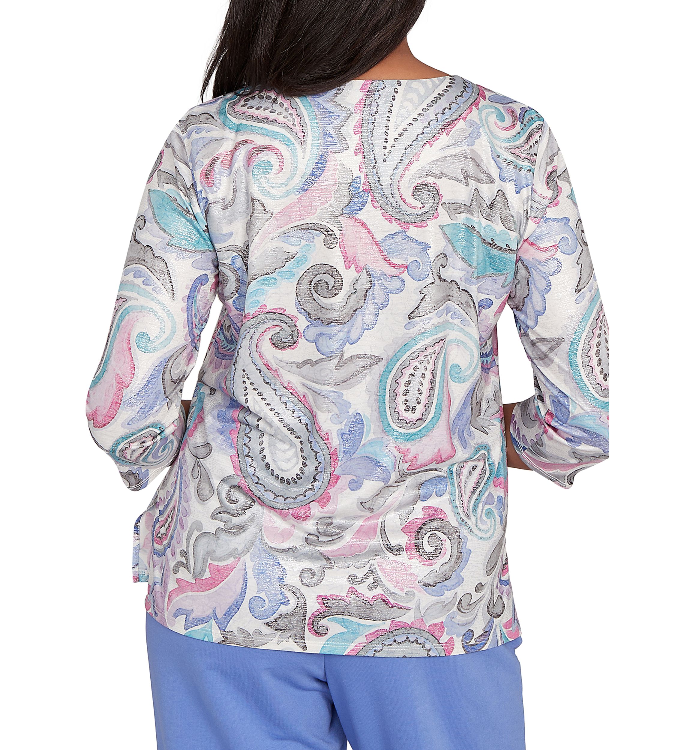 Petite Casual Vibe Paisley Top