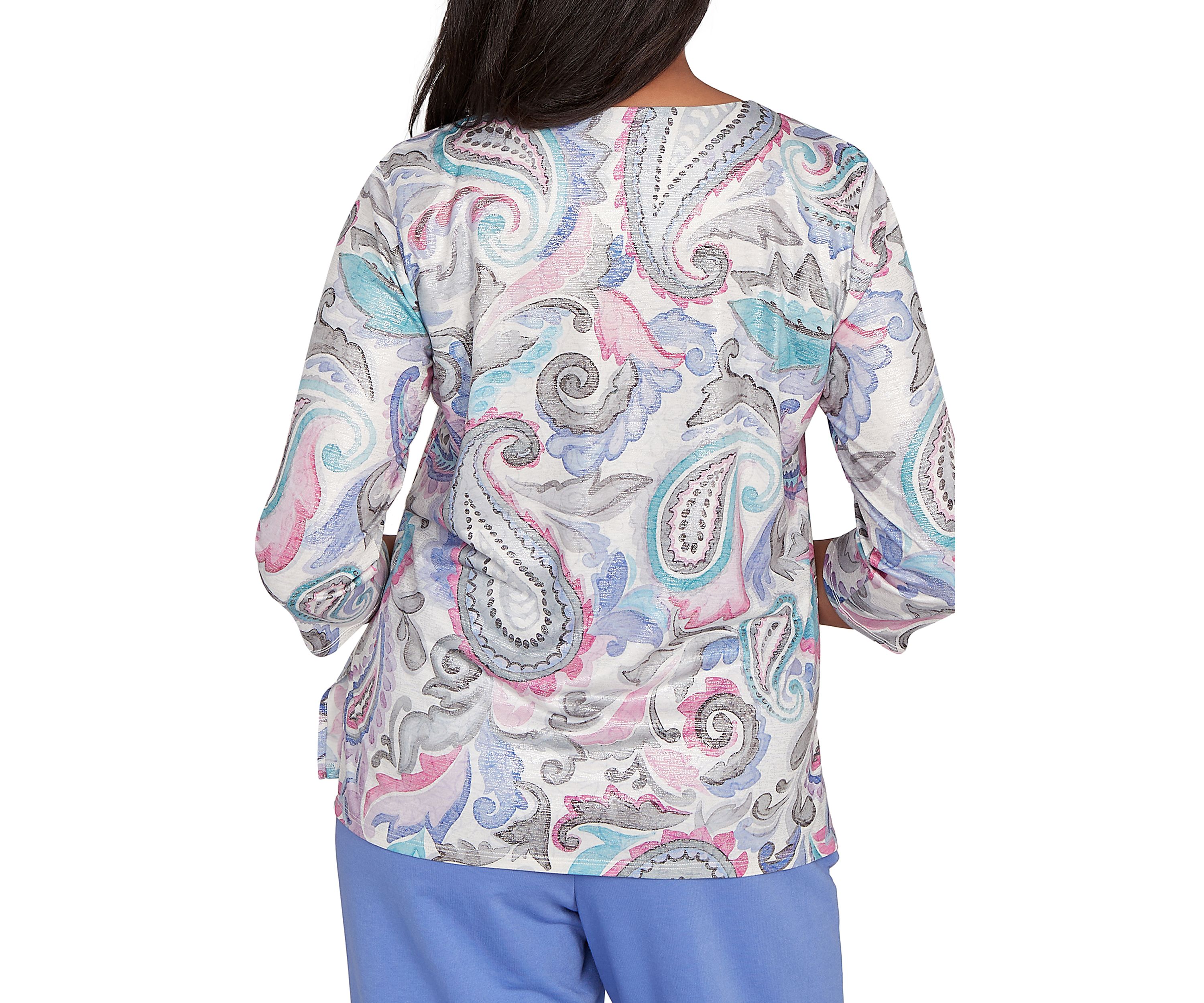 Petite Casual Vibe Paisley Top