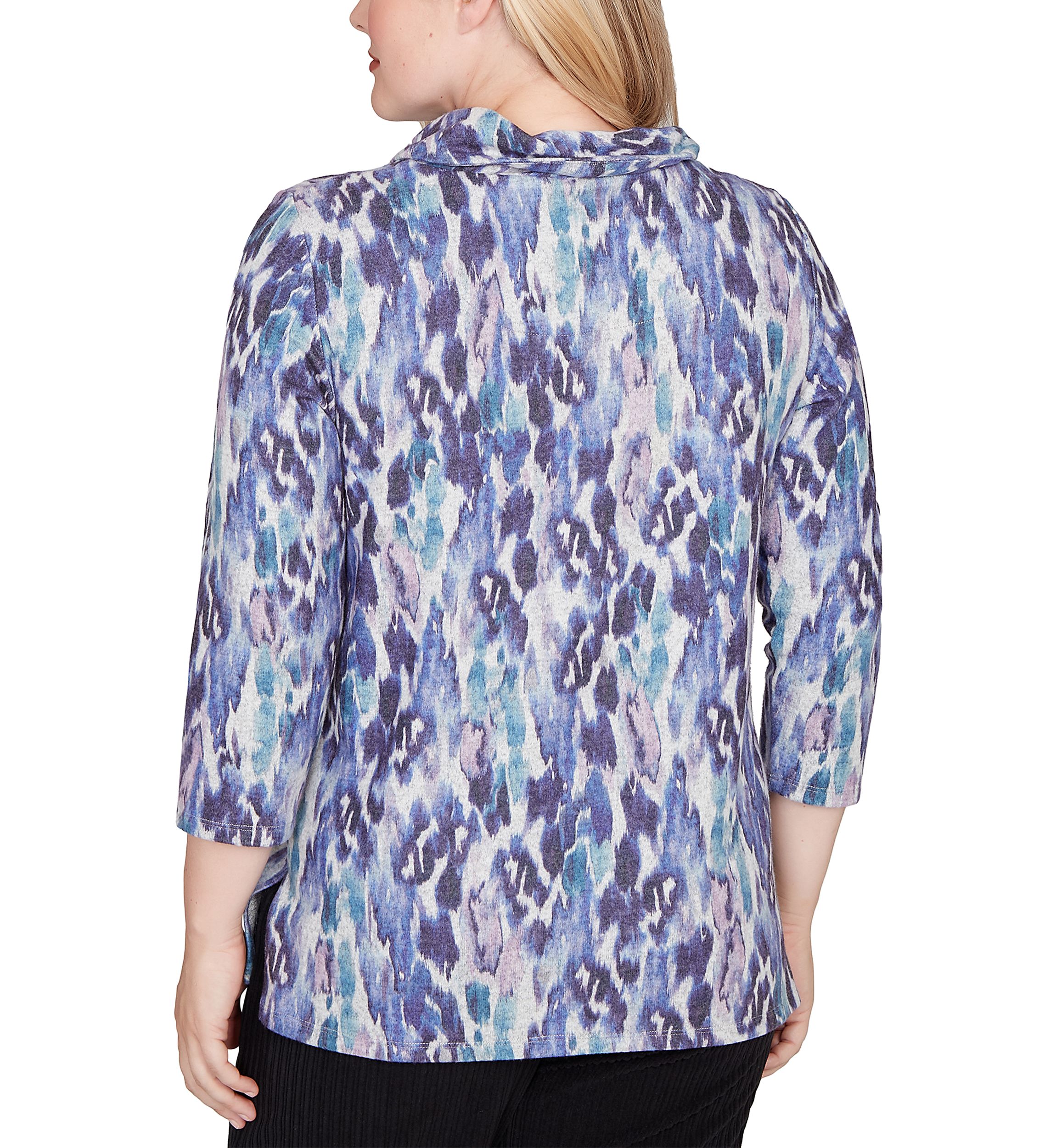 Petite Casual Vibe Animal Melange Top
