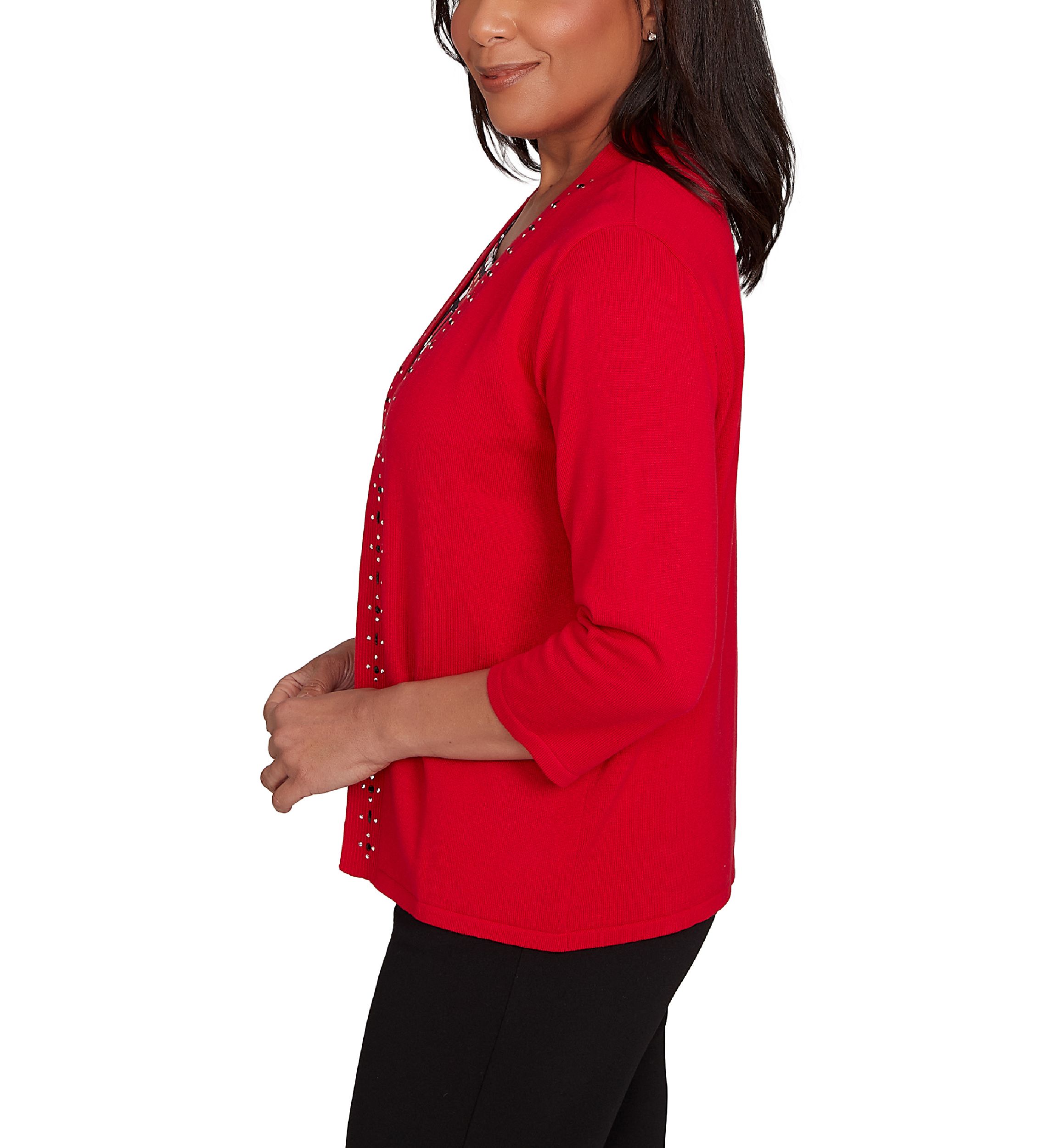 Womens Jet Setter Geometric Inner Two In One Sweater