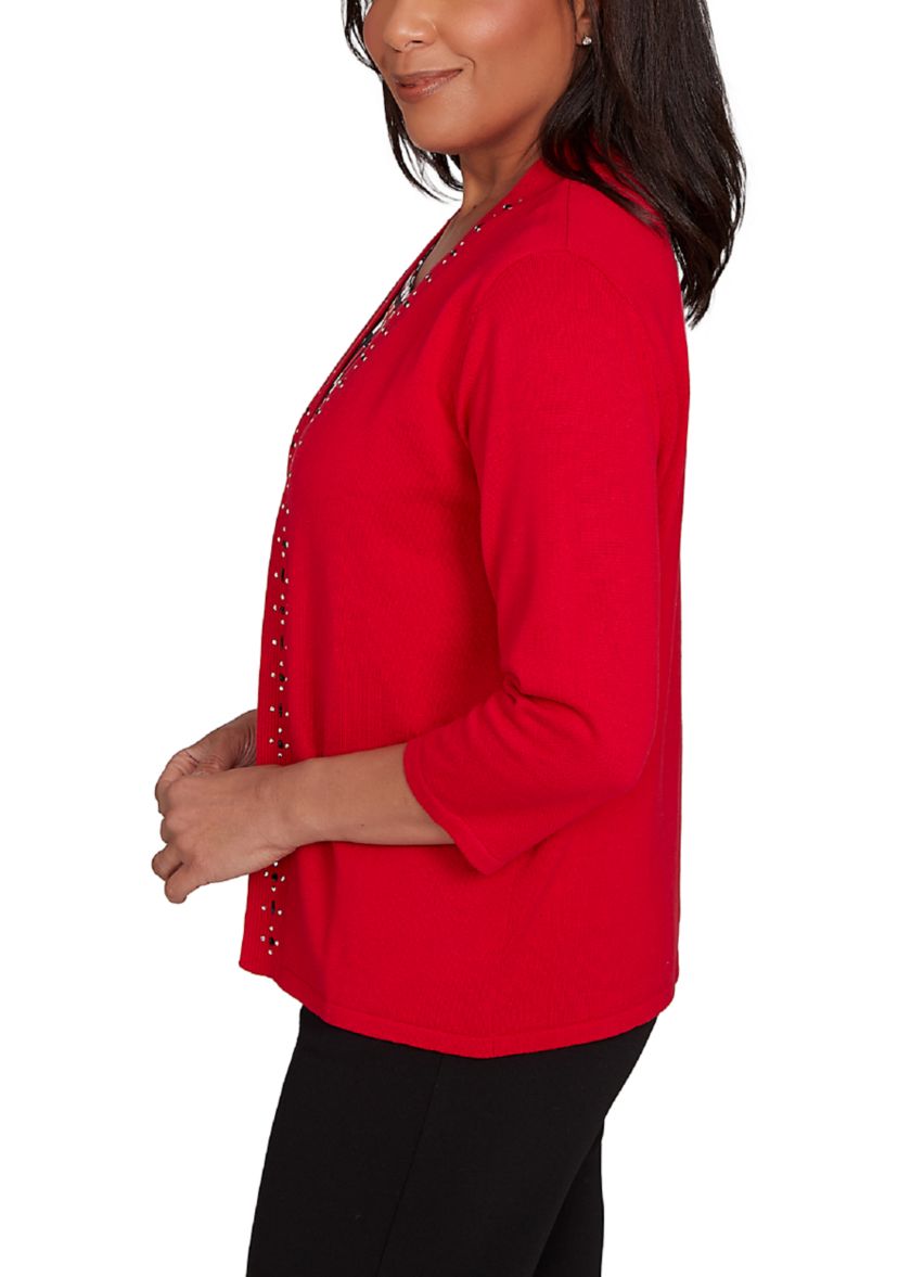 Womens Jet Setter Geometric Inner Two In One Sweater