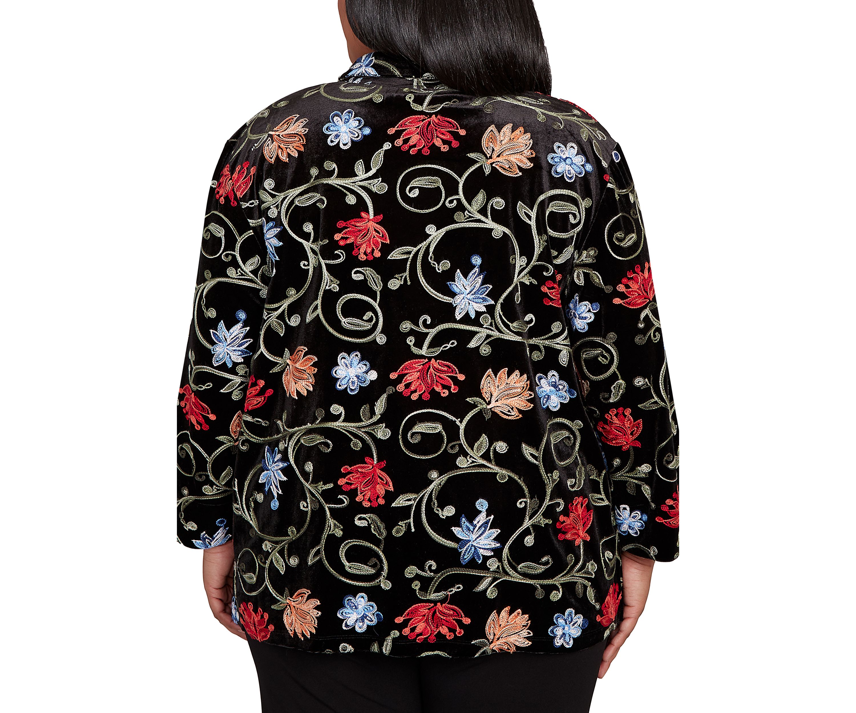 Plus Size Jet Setter Velvet Floral Two In One Top 
