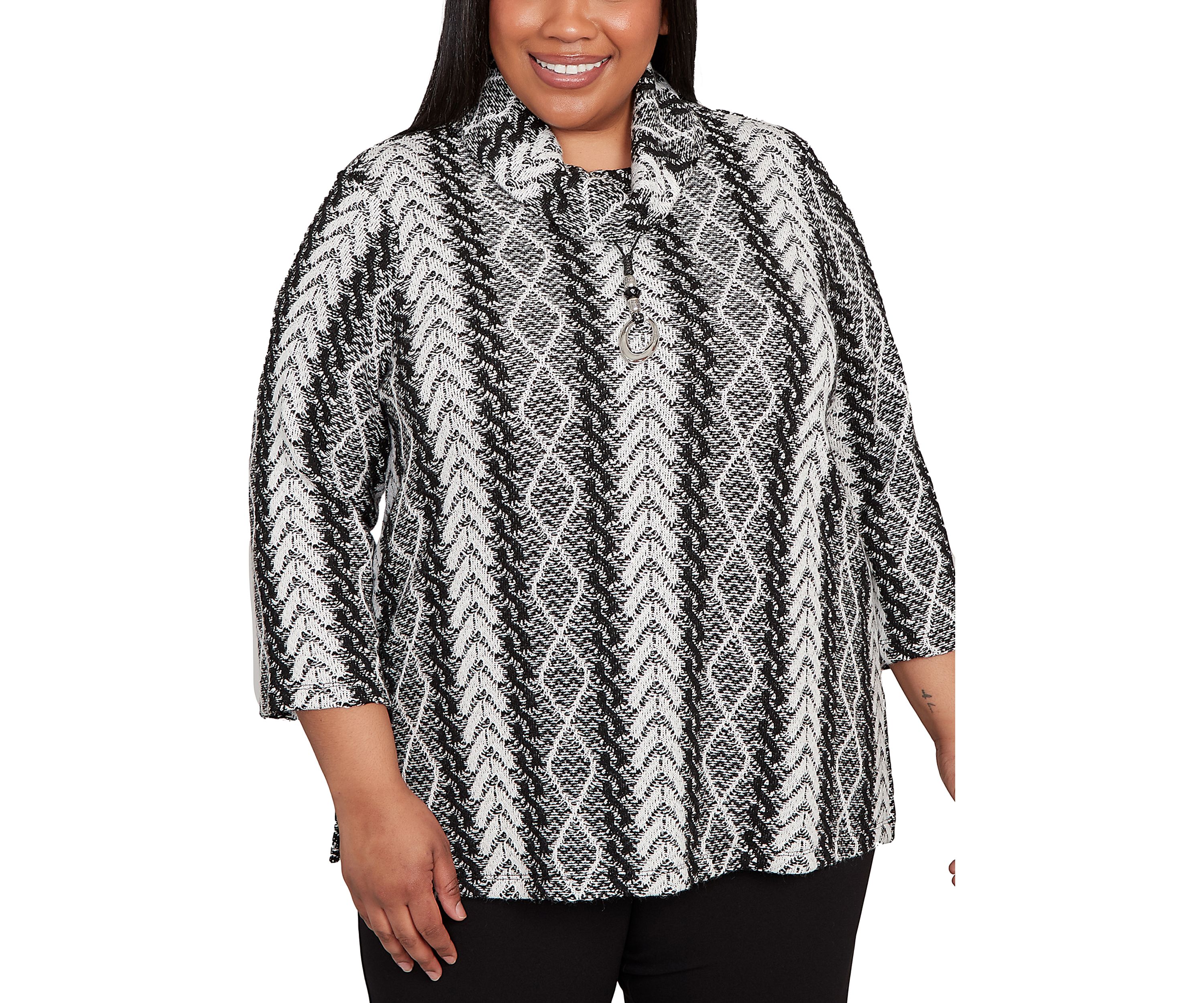 Plus Size Jet Setter Cable Jacquard