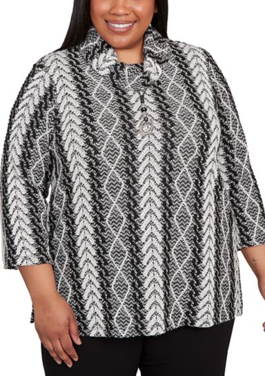 Plus Size Jet Setter Cable Jacquard
