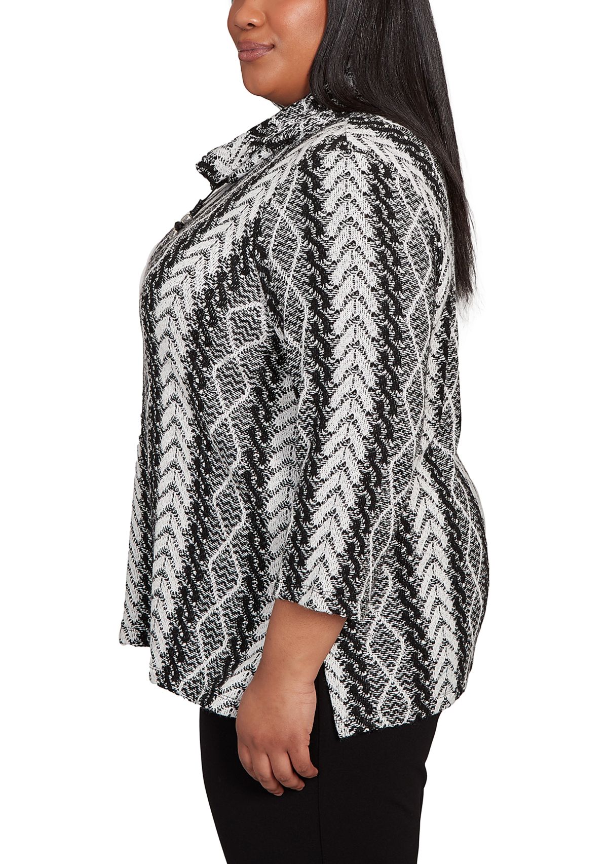 Plus Size Jet Setter Cable Jacquard