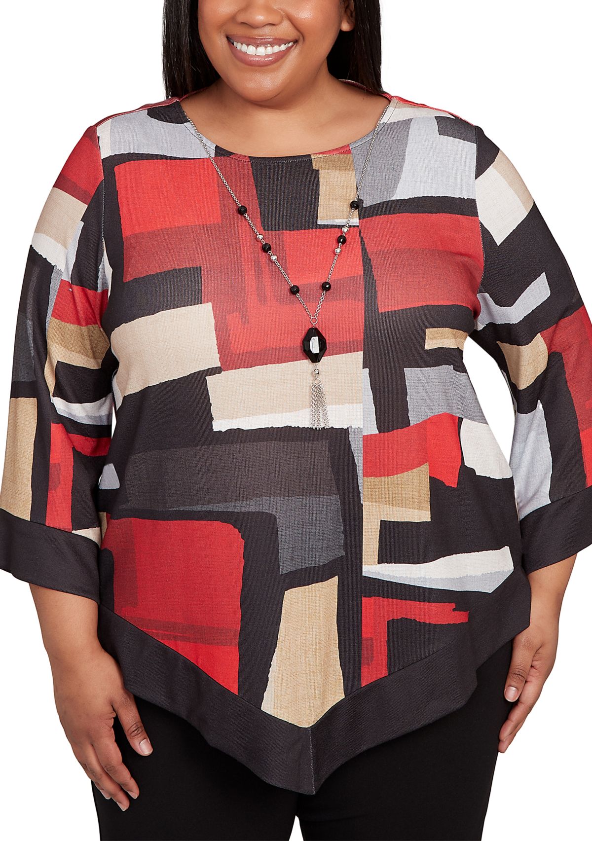 Plus Size Jet Setter Color Block Top 