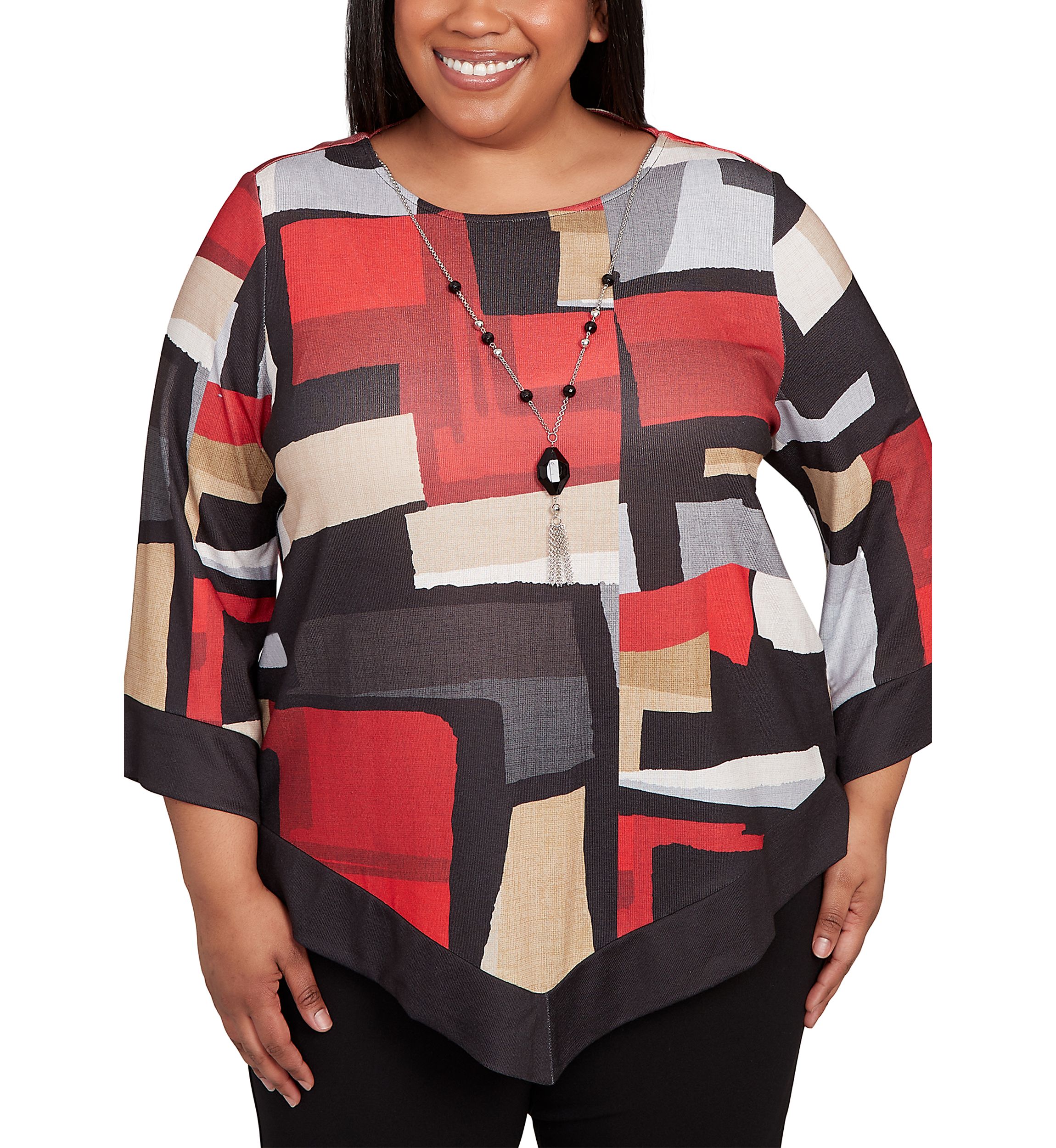 Plus Size Jet Setter Color Block Top 