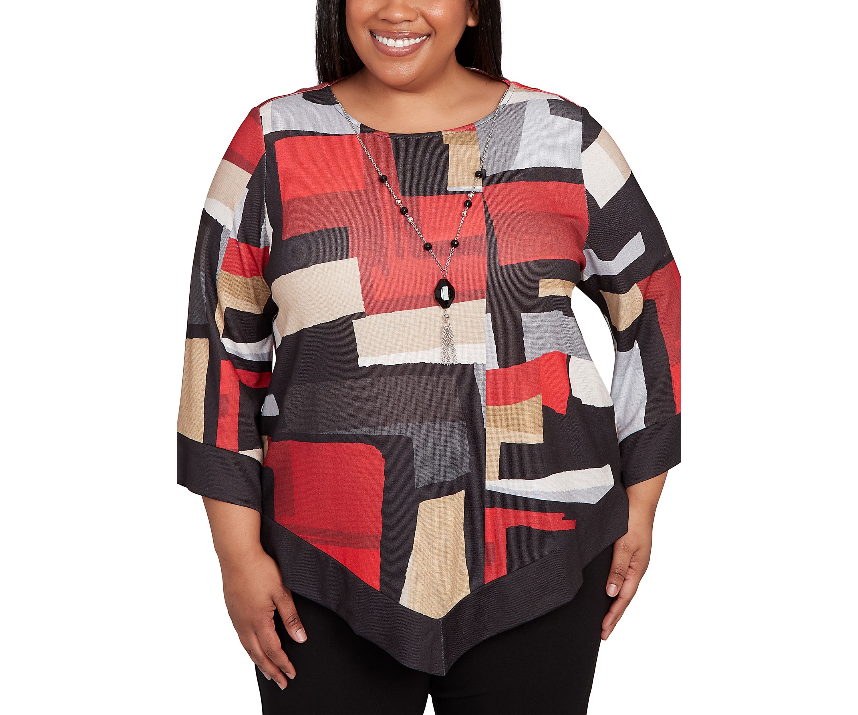 Plus Size Jet Setter Color Block Top 