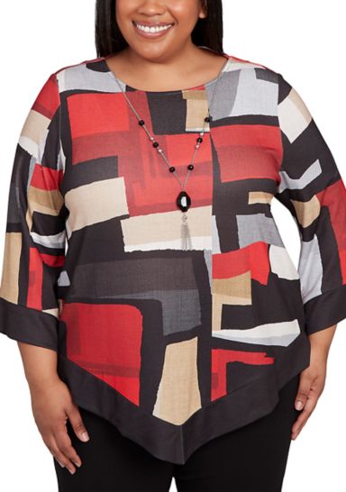 Plus Size Jet Setter Color Block Top 