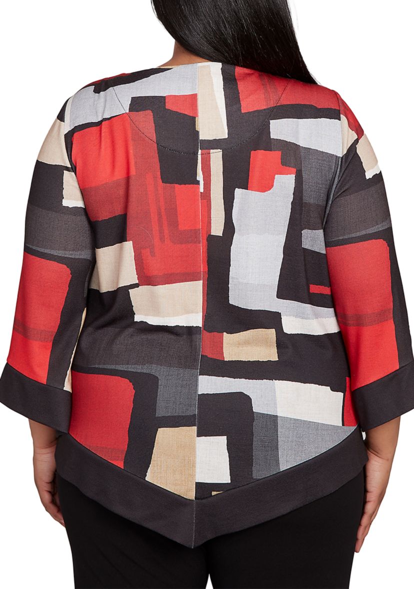 Plus Size Jet Setter Color Block Top 
