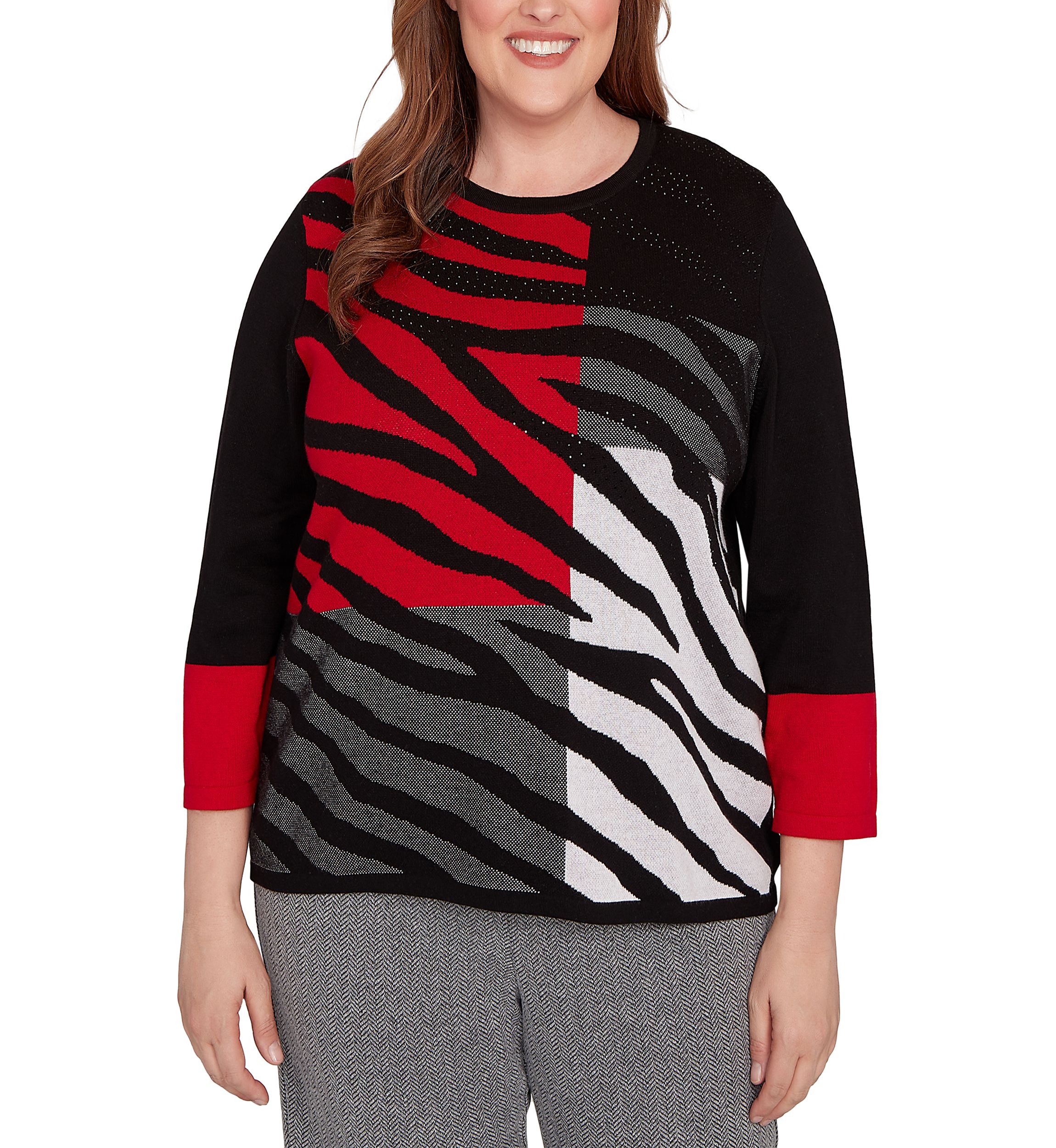 Plus Size Jet Setter Zebra Colorblock