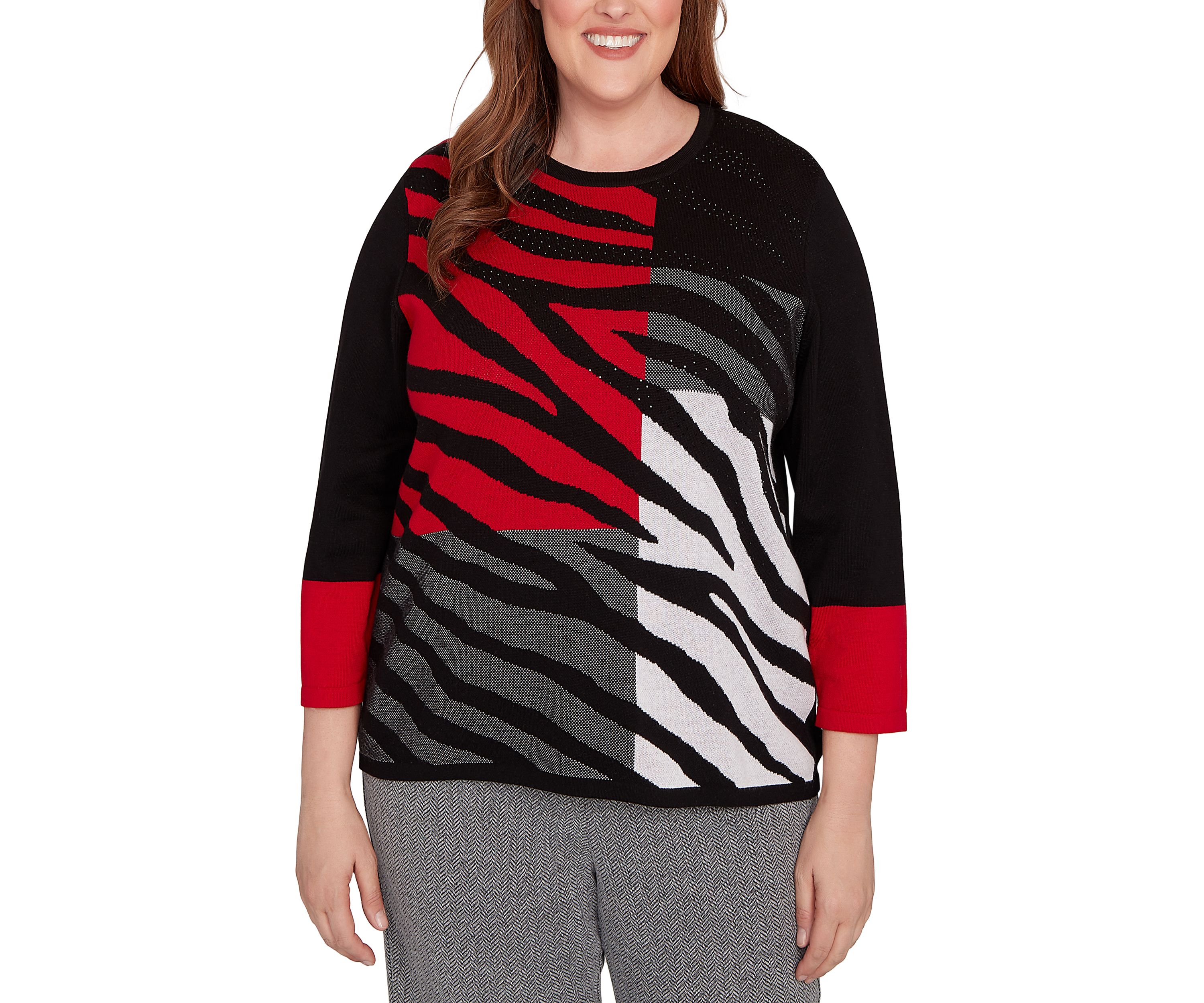 Plus Size Jet Setter Zebra Colorblock