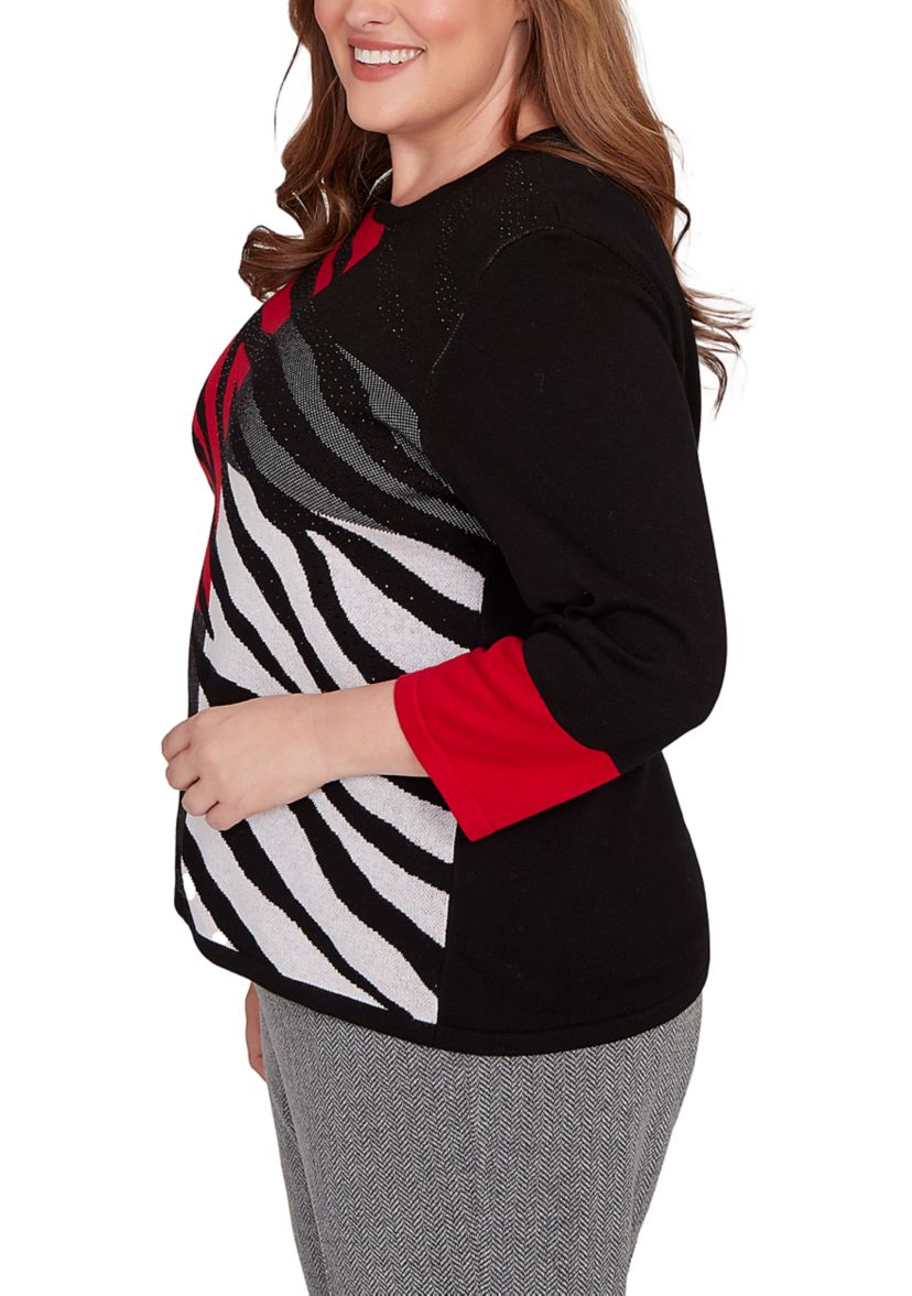 Plus Size Jet Setter Zebra Colorblock