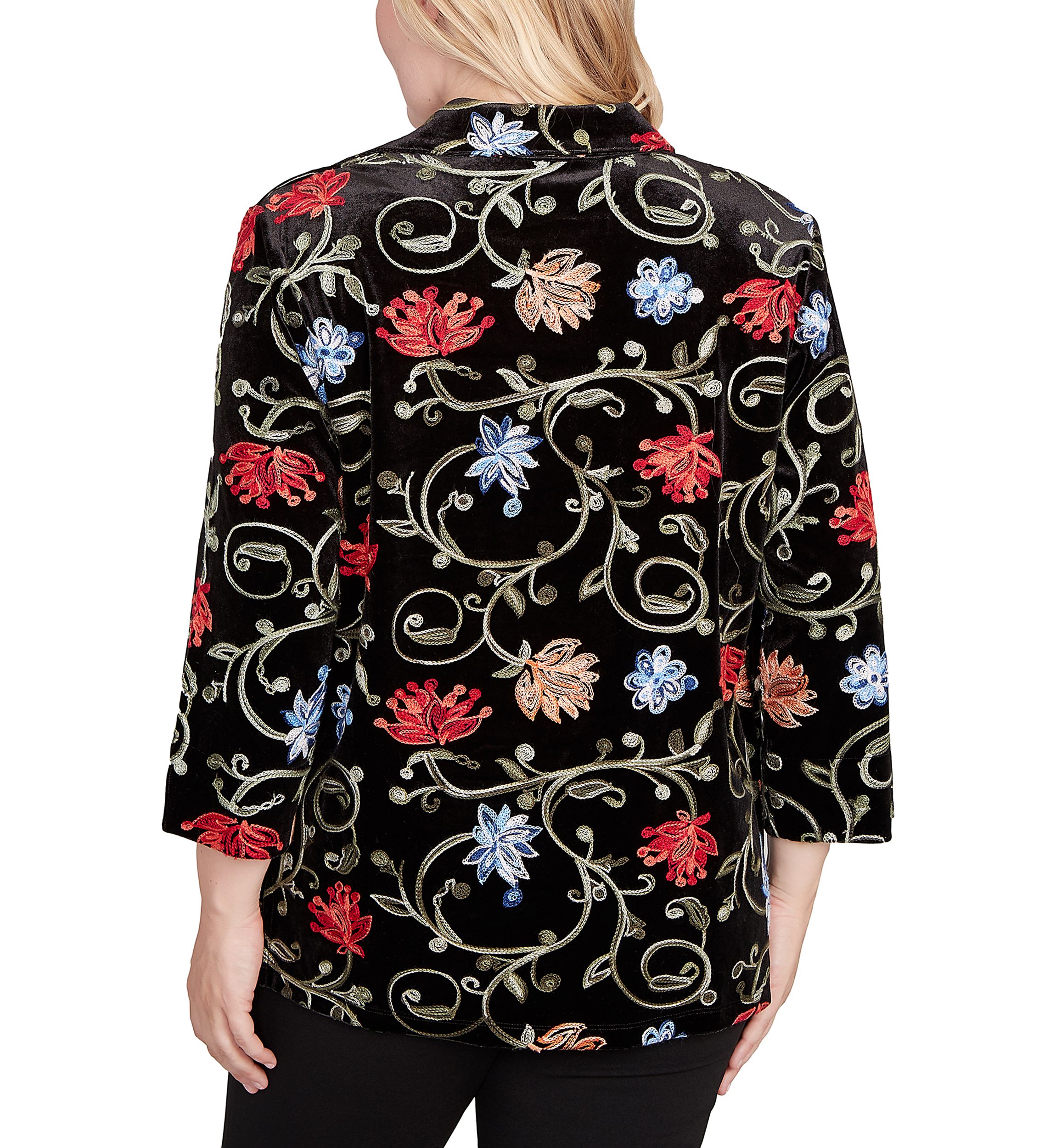 Petite Jet Setter Velvet Floral Two In One Top 