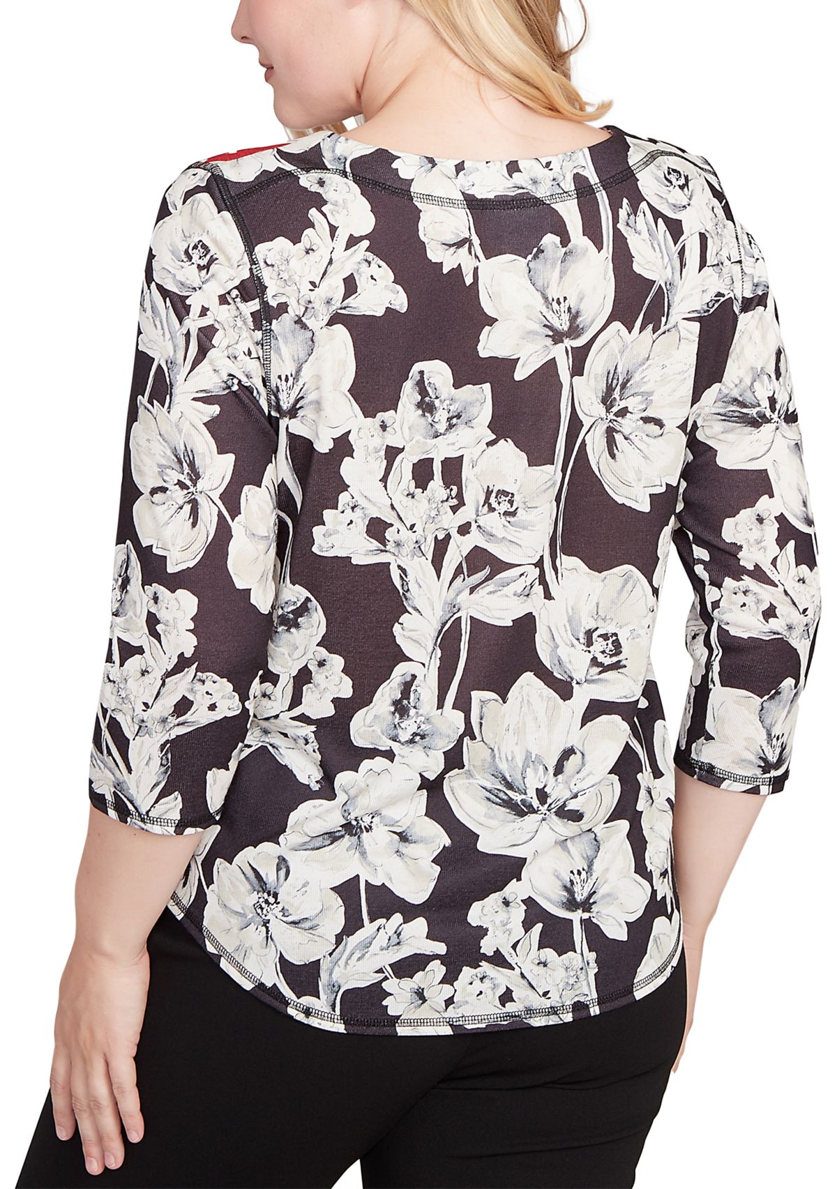 Petite Jet Setter Watercolor Floral Blocking Top