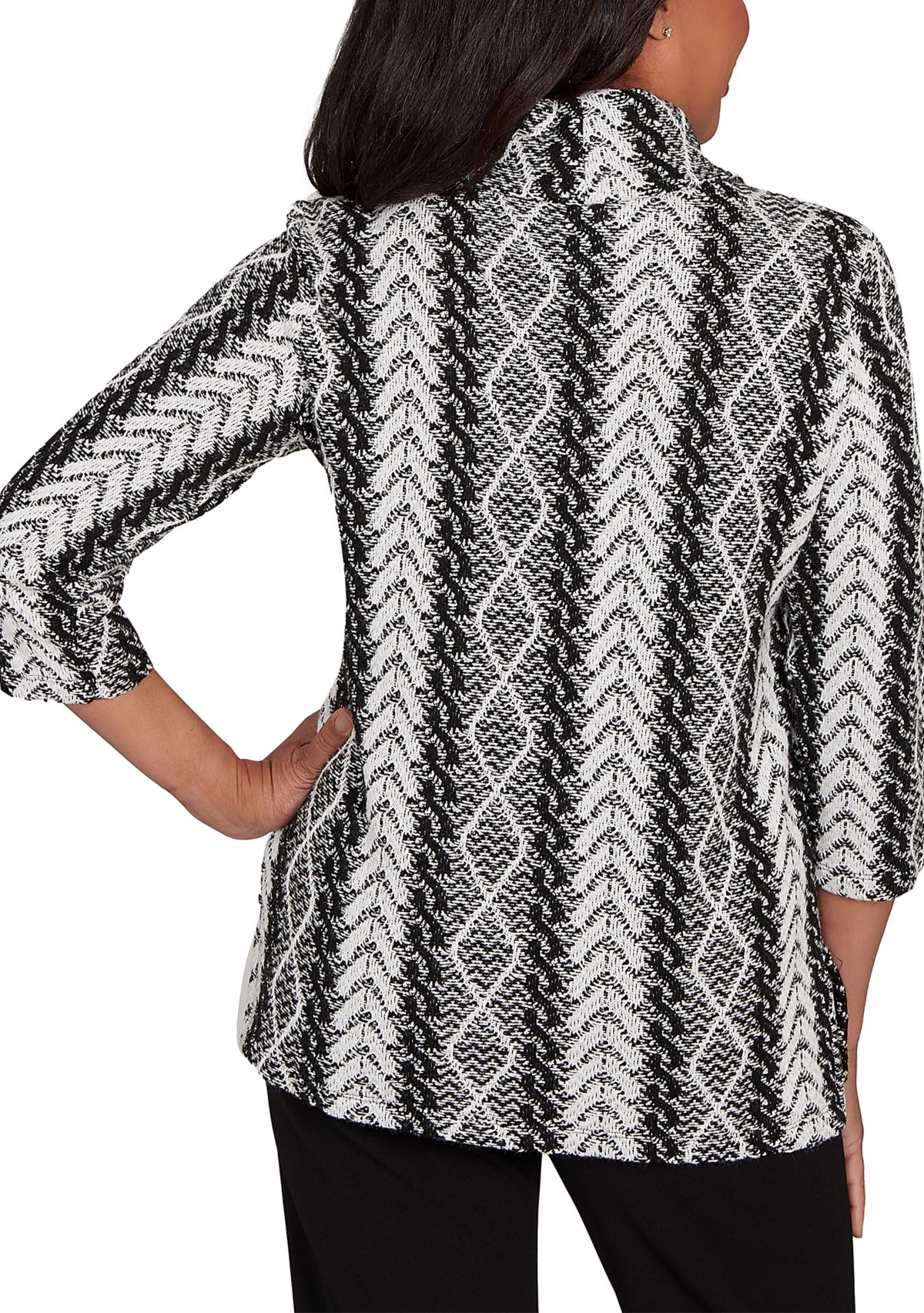 Petite Jet Setter Cable Jacquard Top 