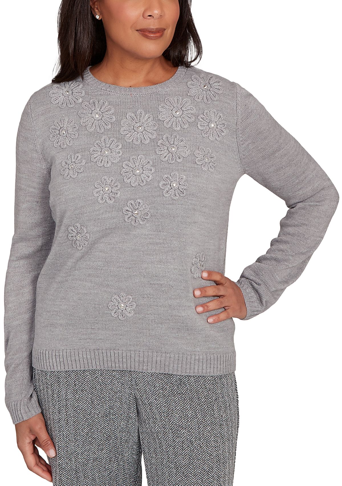 Petite Jet Setter Soutache Floral Yoke Top