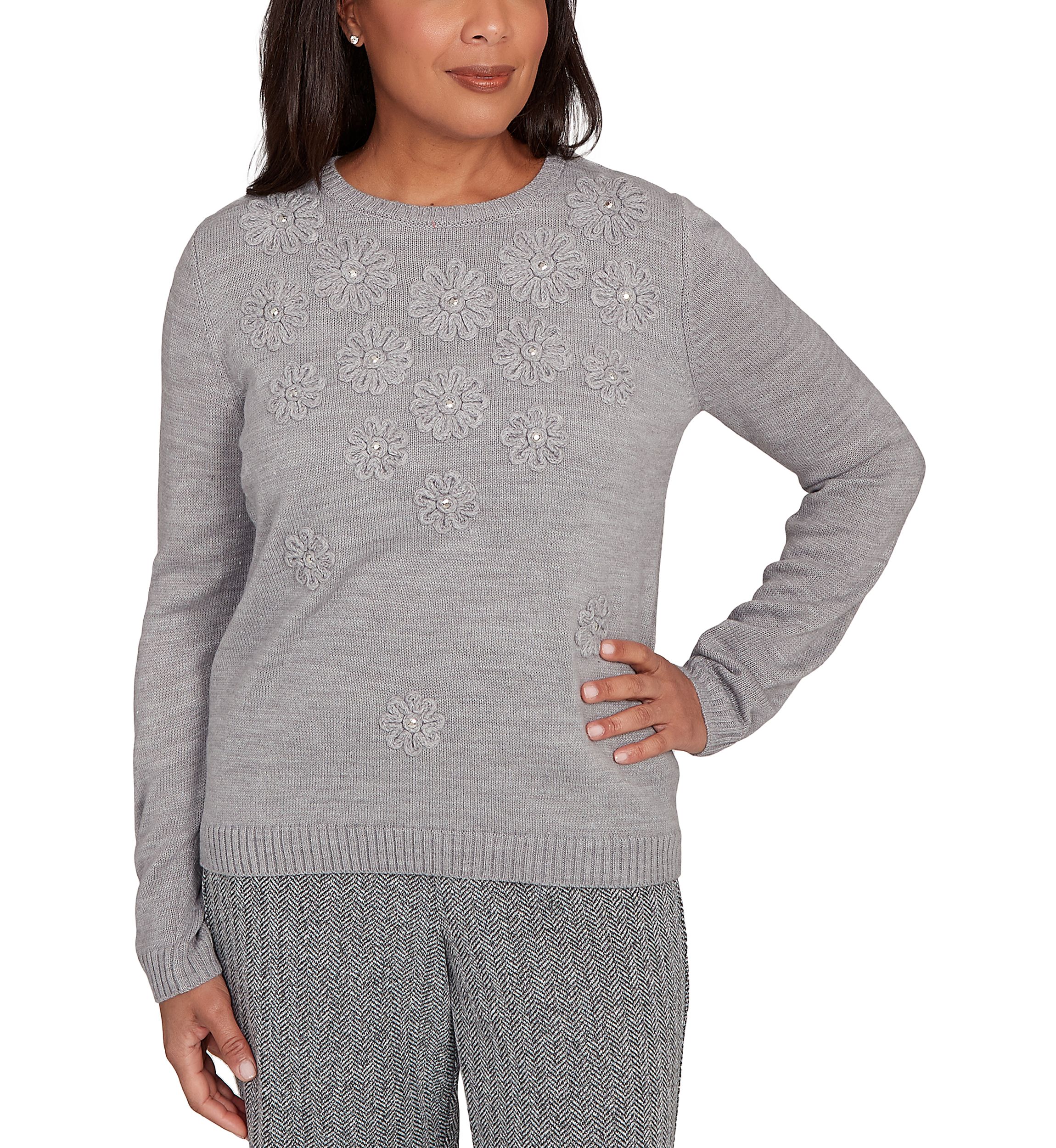 Petite Jet Setter Soutache Floral Yoke Top