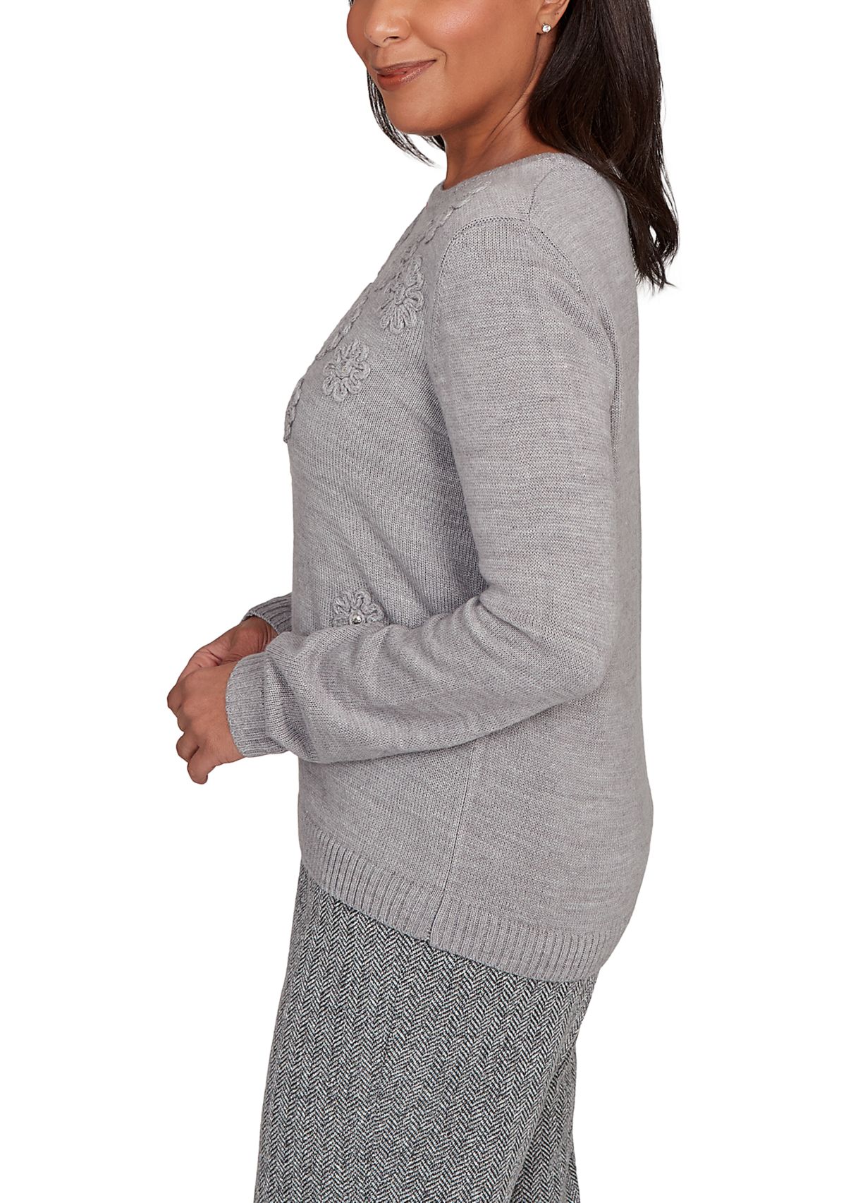 Petite Jet Setter Soutache Floral Yoke Top