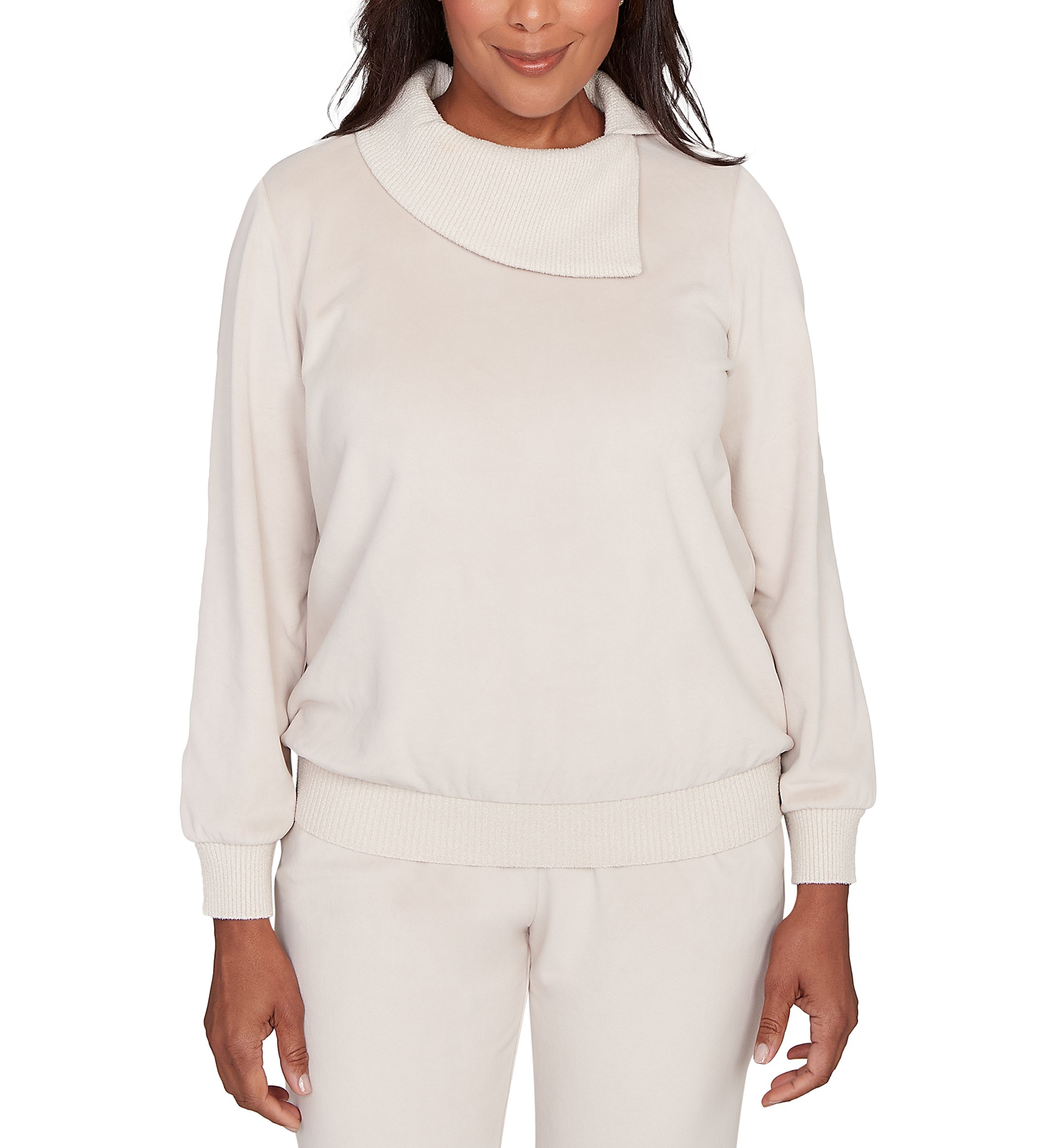 Womens Calm Luxe Envelope Neck Top