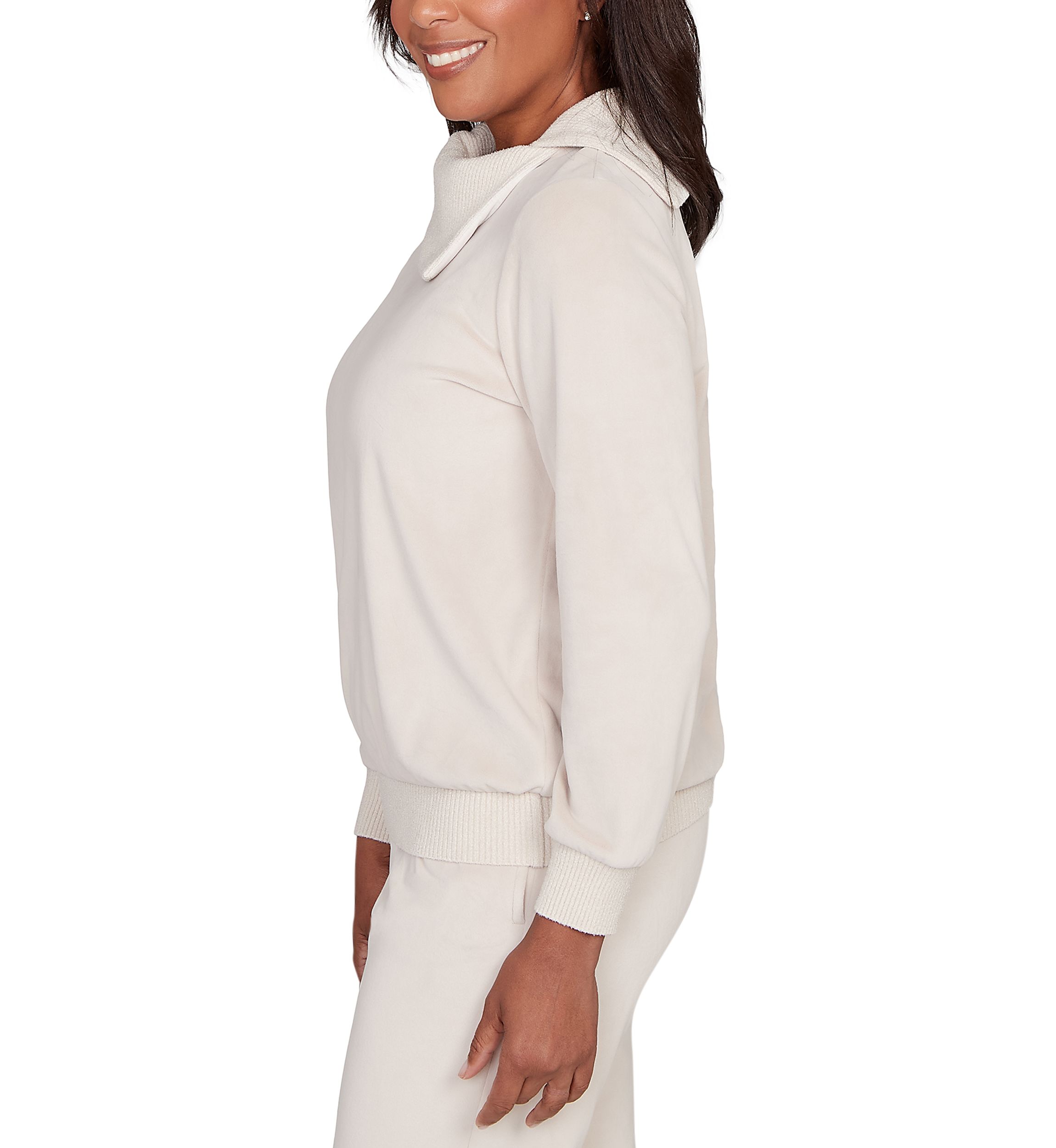 Womens Calm Luxe Envelope Neck Top