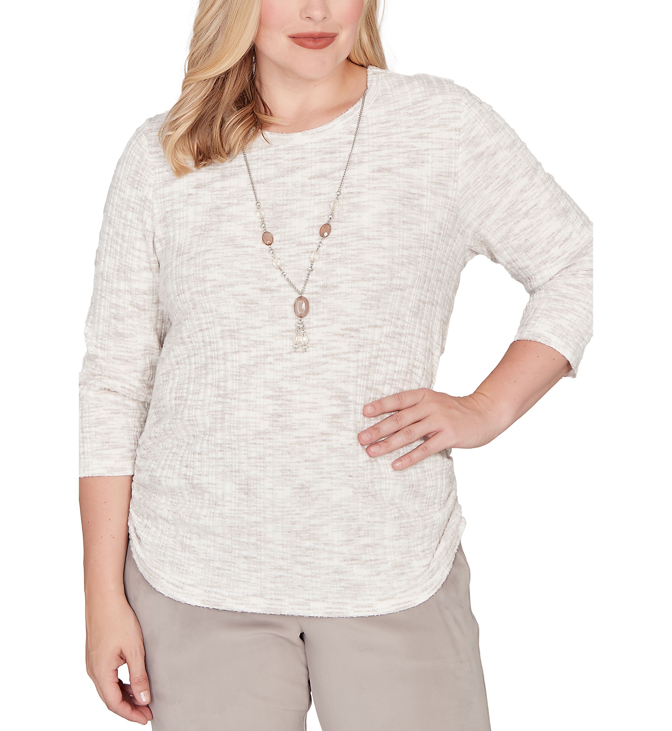 Womens Calm Luxe Space Dye Top