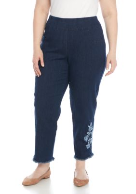 alfred dunner out of the blue classic fit denim pull on pants