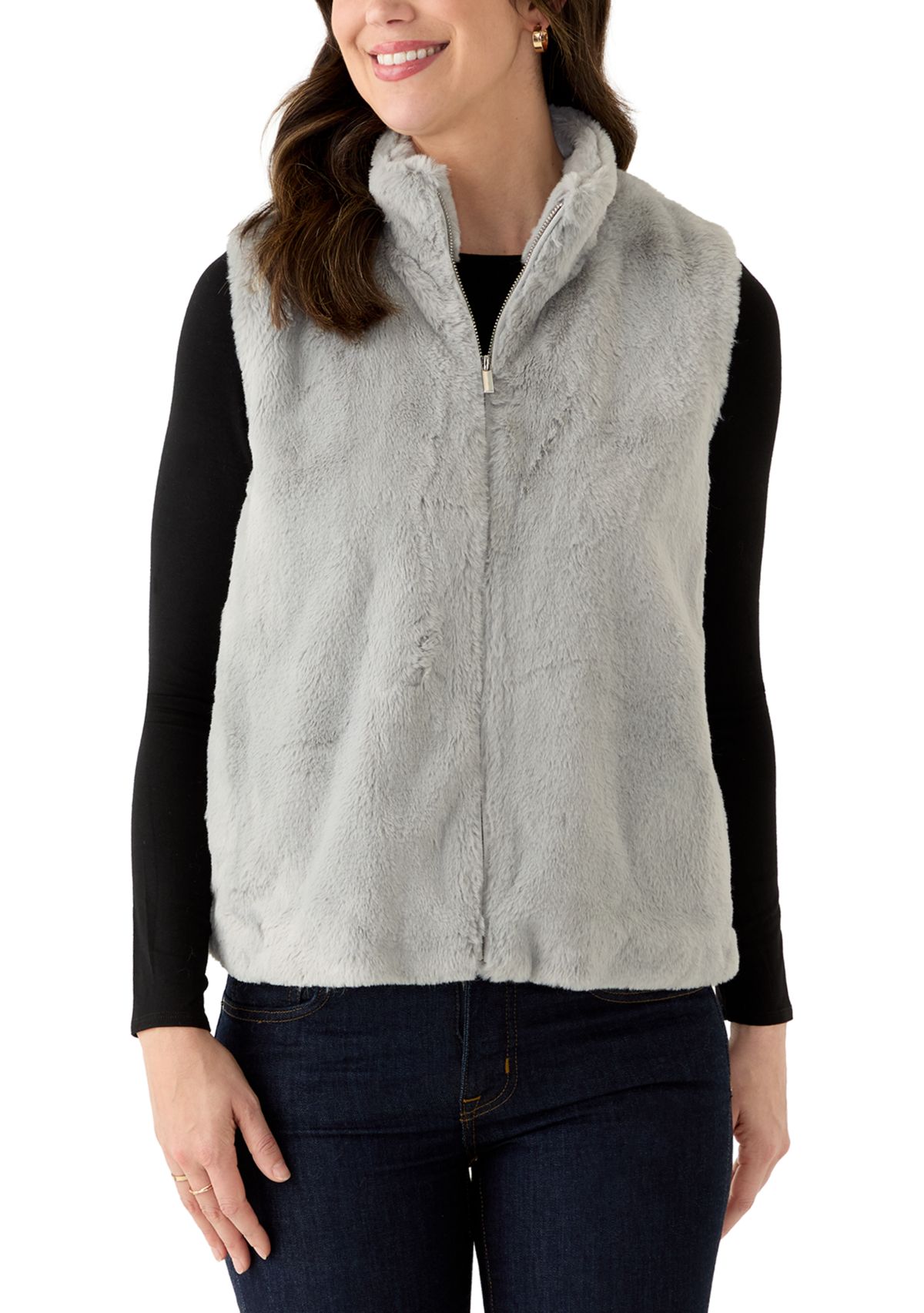 Womens Stockbridge Faux Fur Vest