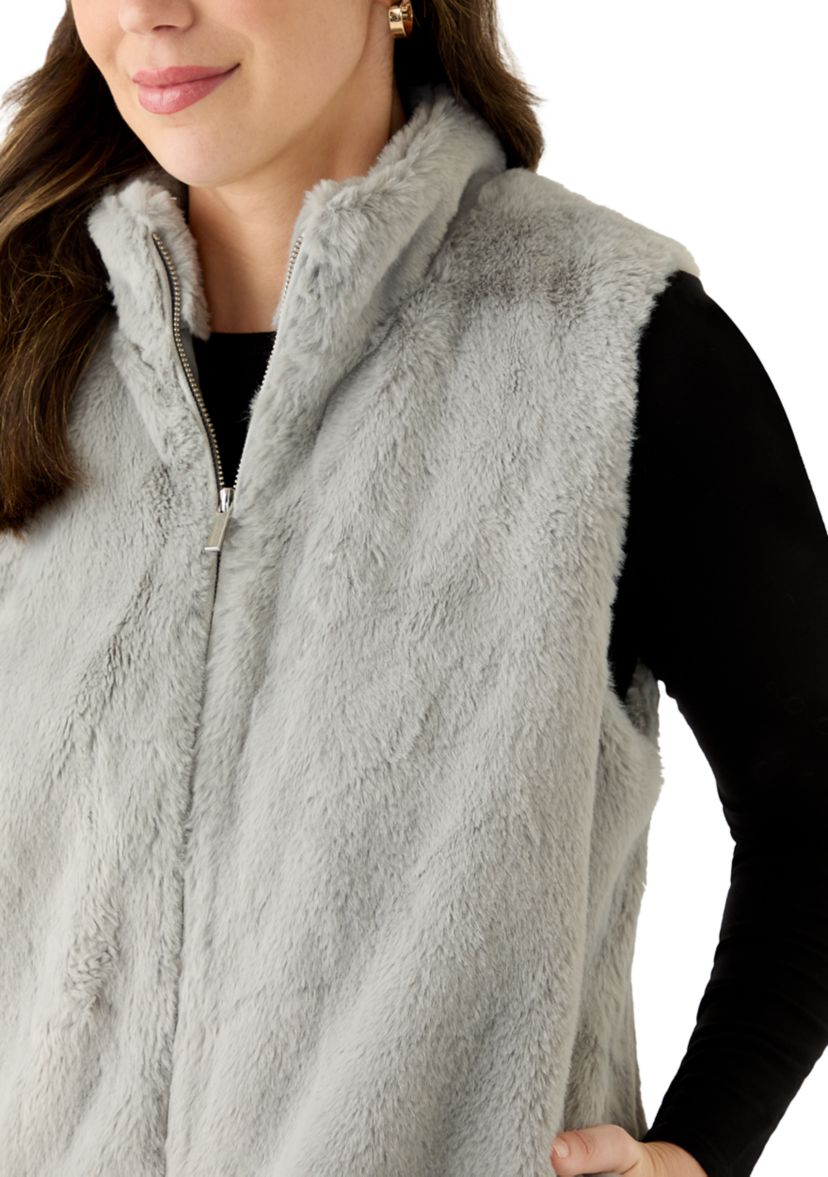Womens Stockbridge Faux Fur Vest