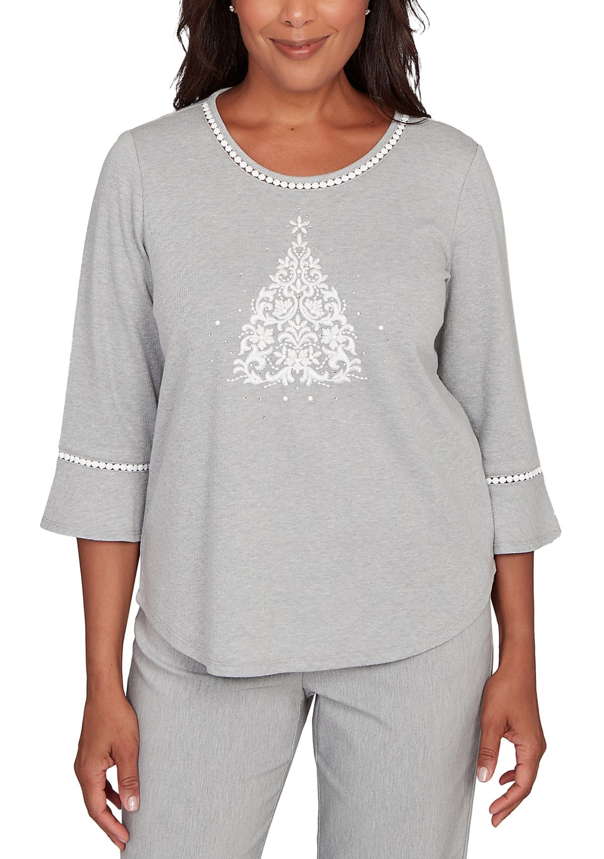 Womens  Stockbridge Christmas Tree Top