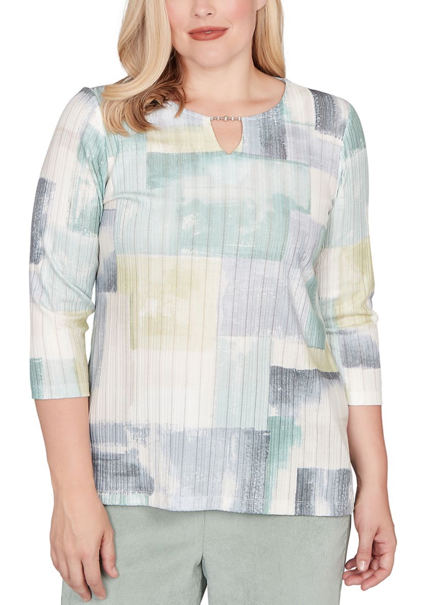 Womens Stockbridge Color Block Top