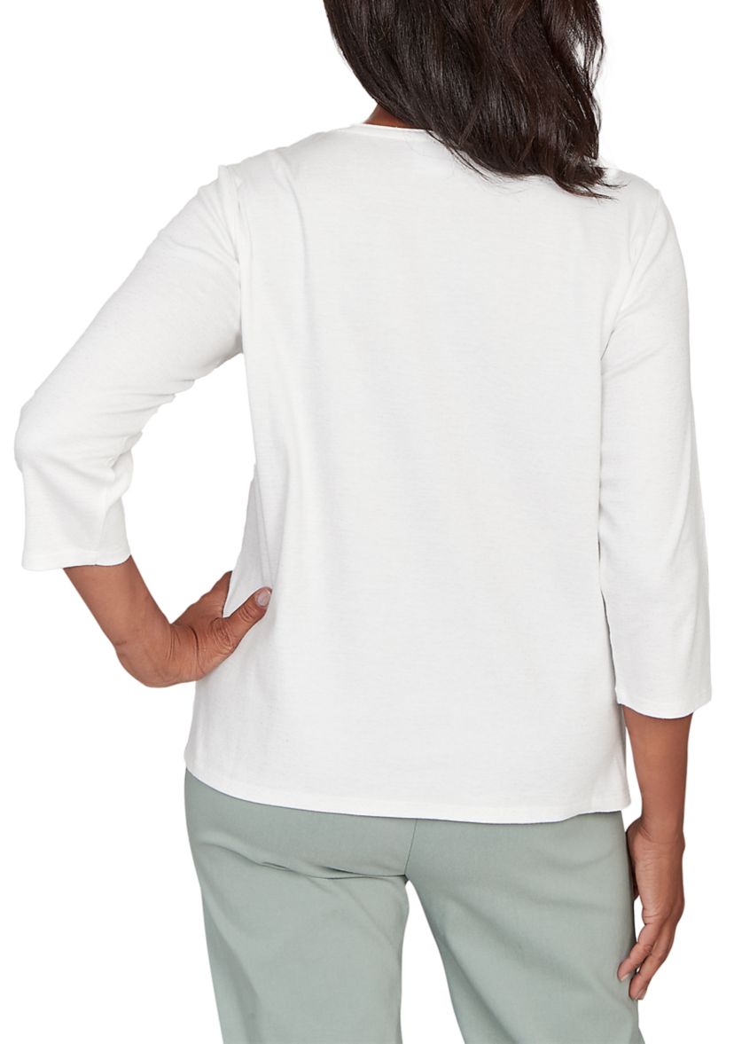 Womens Stockbridge Snowflakes Shimmer Top