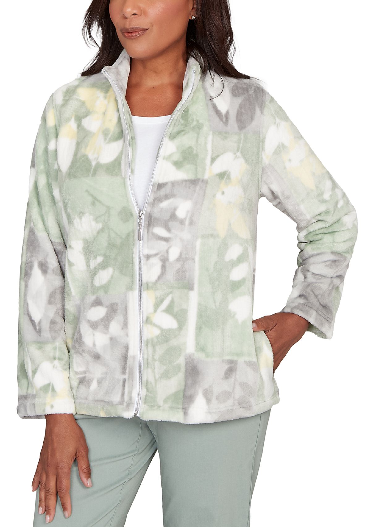 Petite Stockbridge Leaf Patch Cozy Jacket