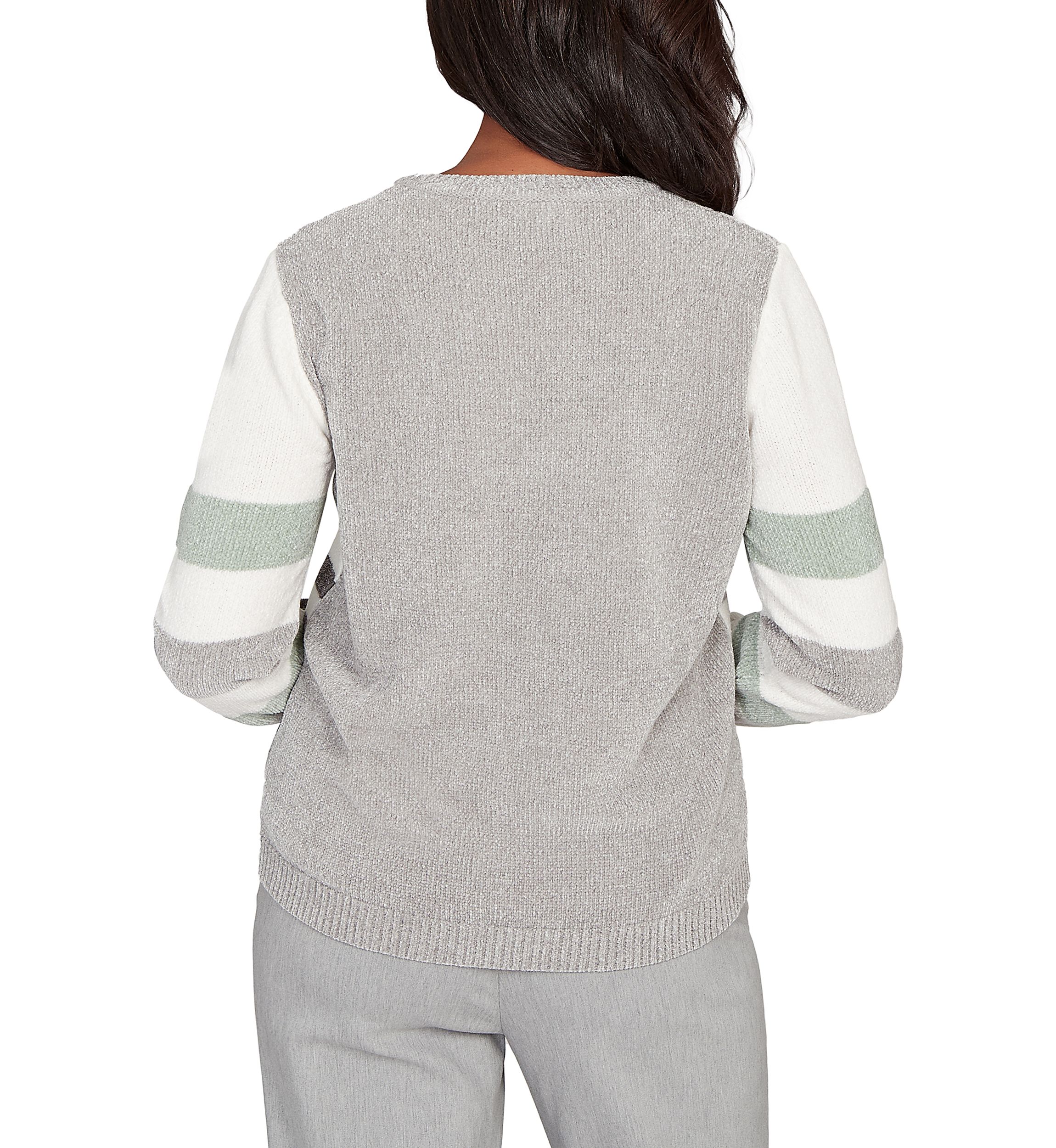 Petite Stockbridge Stripe Color Block Chenille Top 