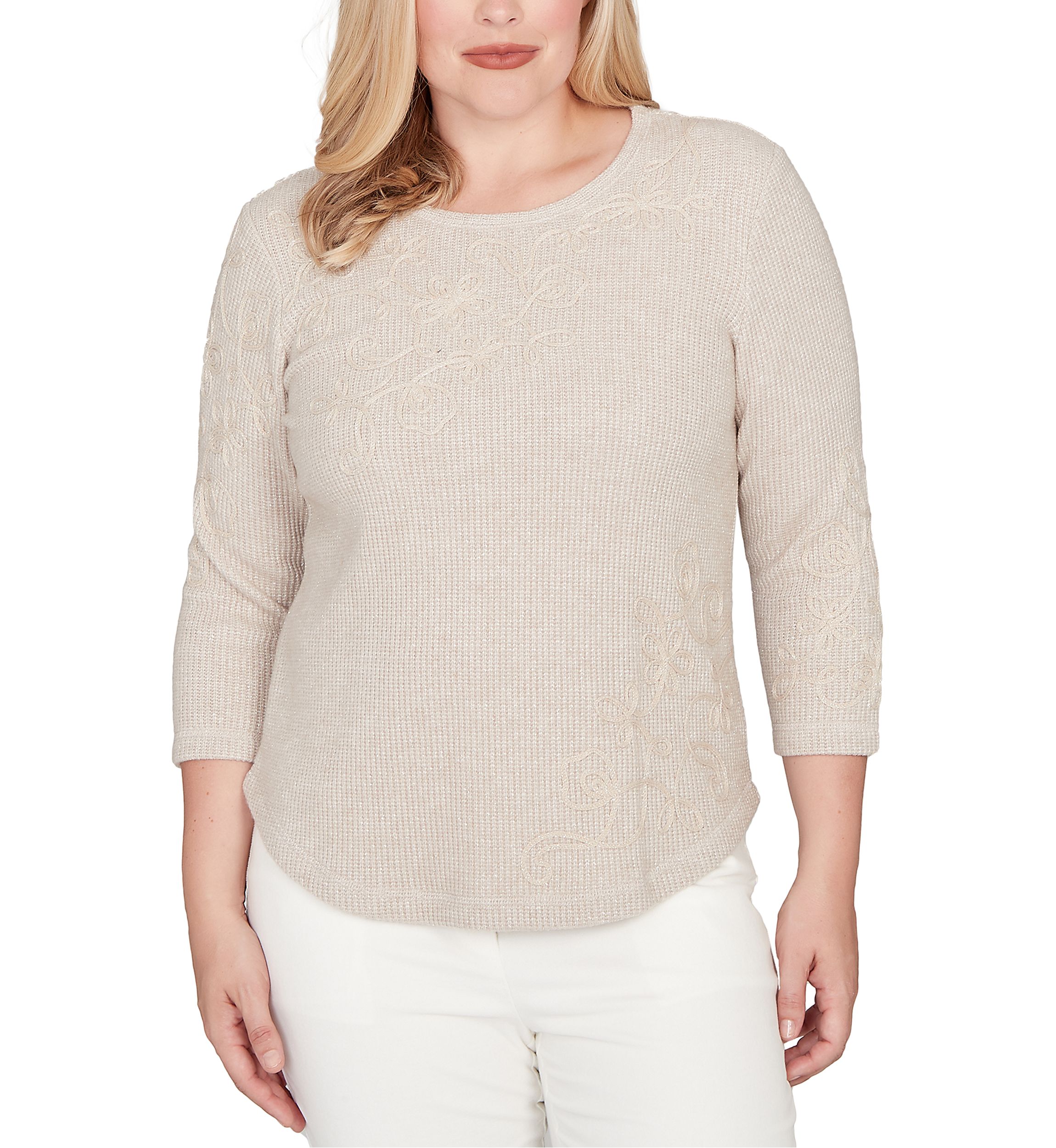 Womens Vienna Asymmetric Floral Soutache Top