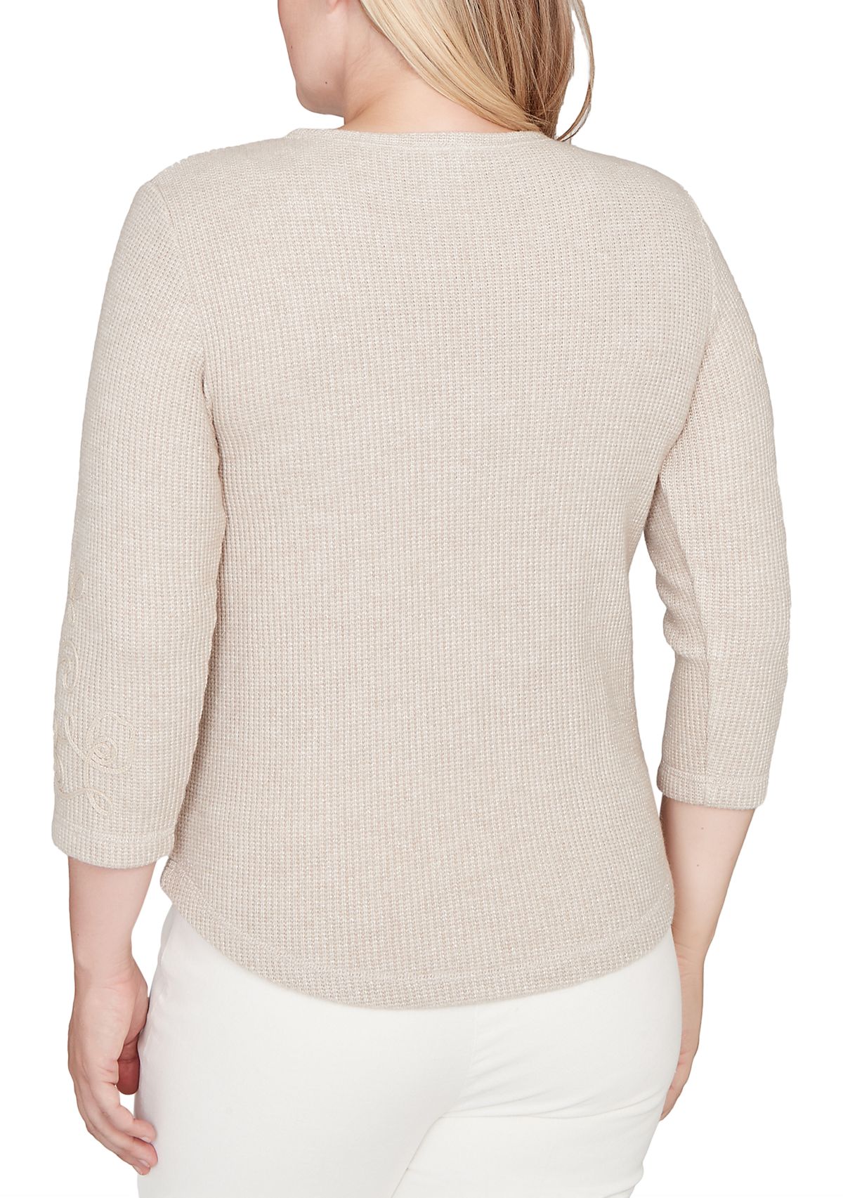 Womens Vienna Asymmetric Floral Soutache Top