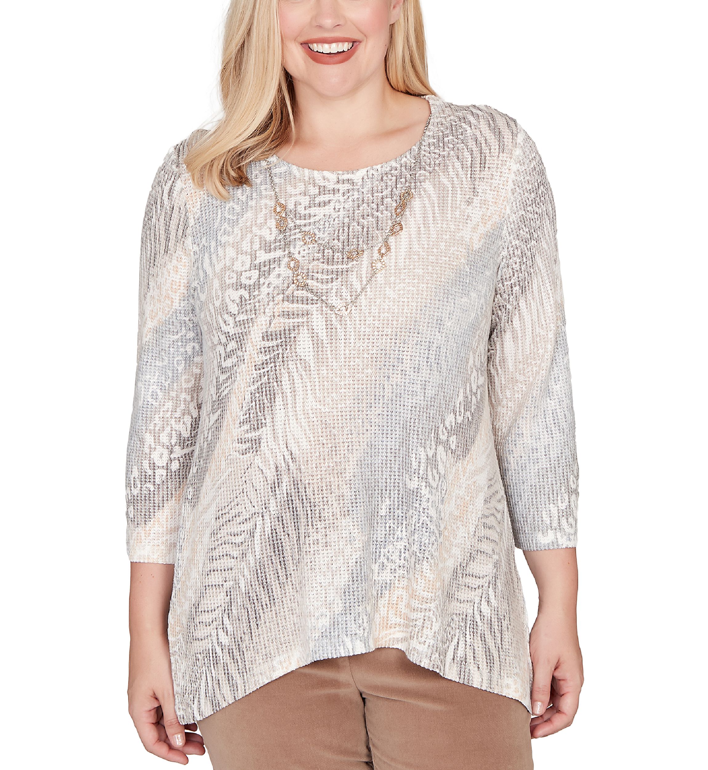 Womens Vienna Diagonal Animal Top