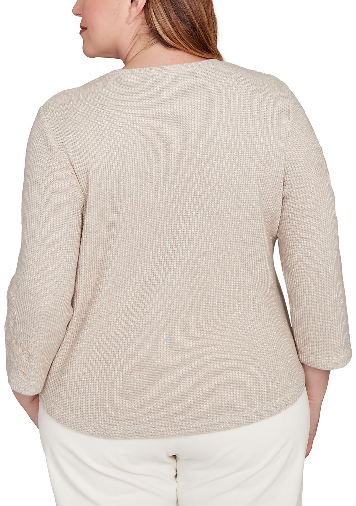 Plus Size Vienna Asymmetric Floral Soutache Top